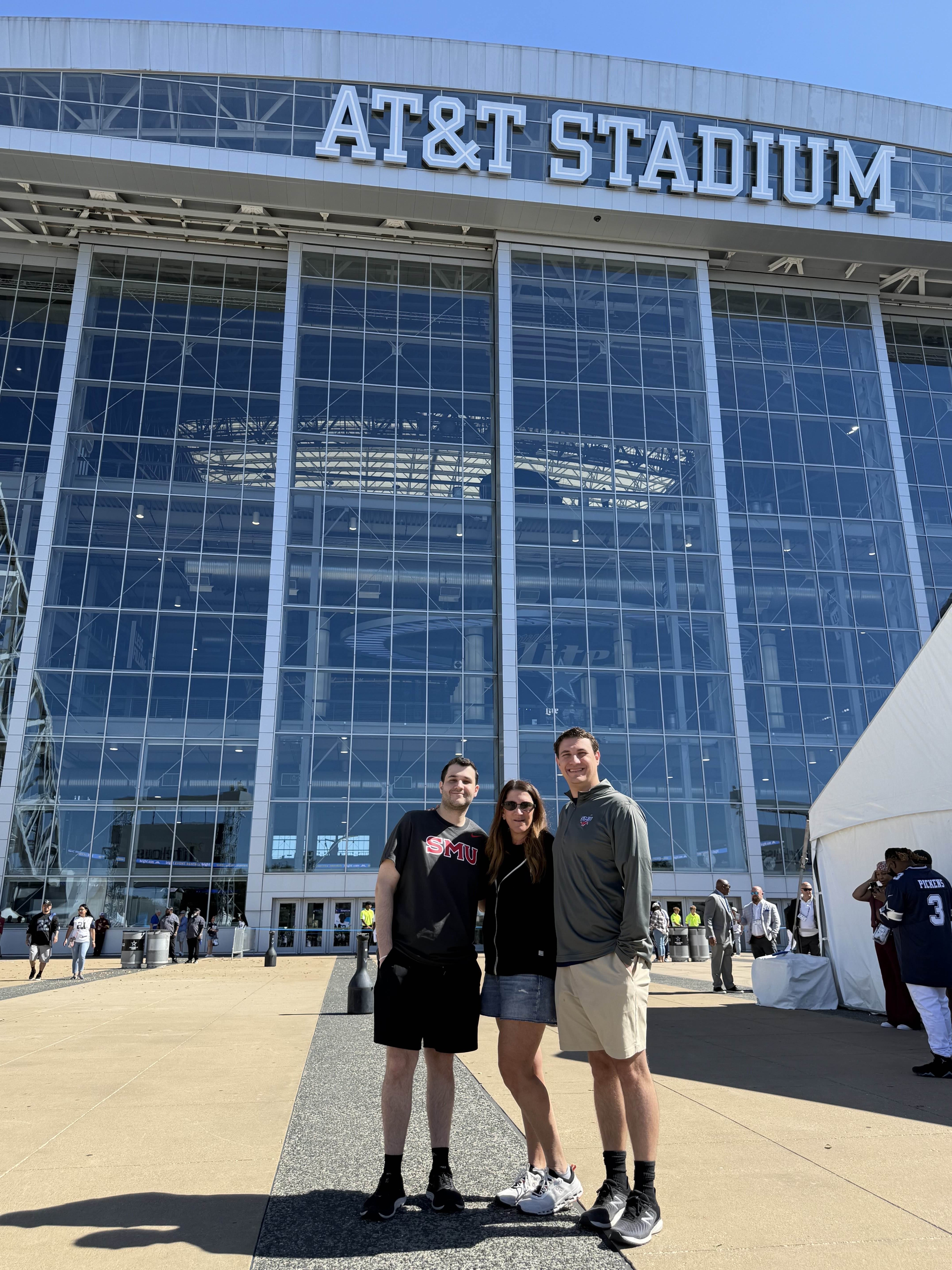 Going to see the Dallas Cowboys with my Mom and Brother.