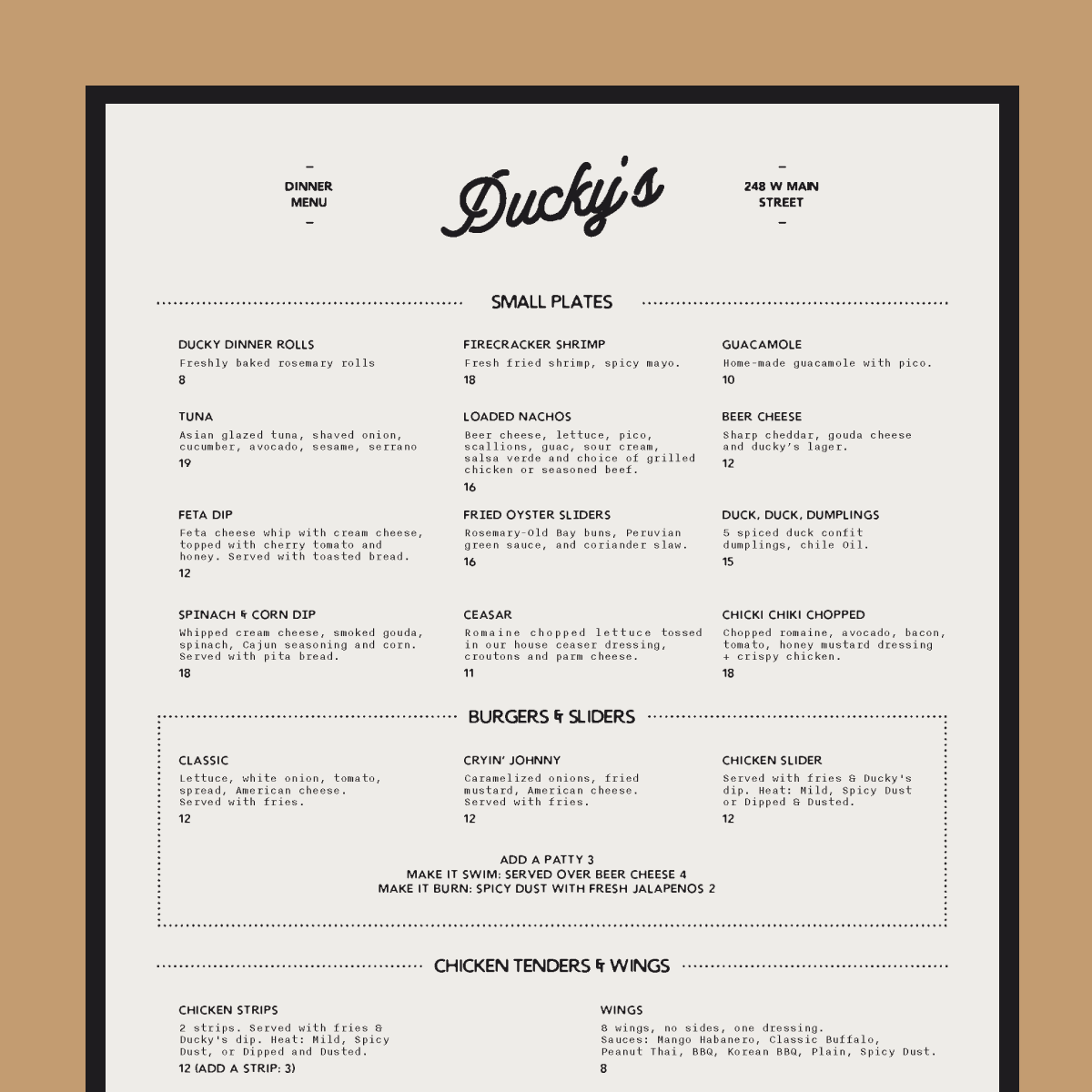 Papis Pizza gift card designed by Bart Fish