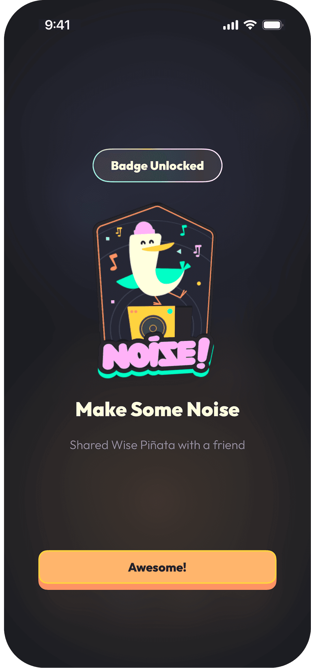 Wise Piñata app screenshot