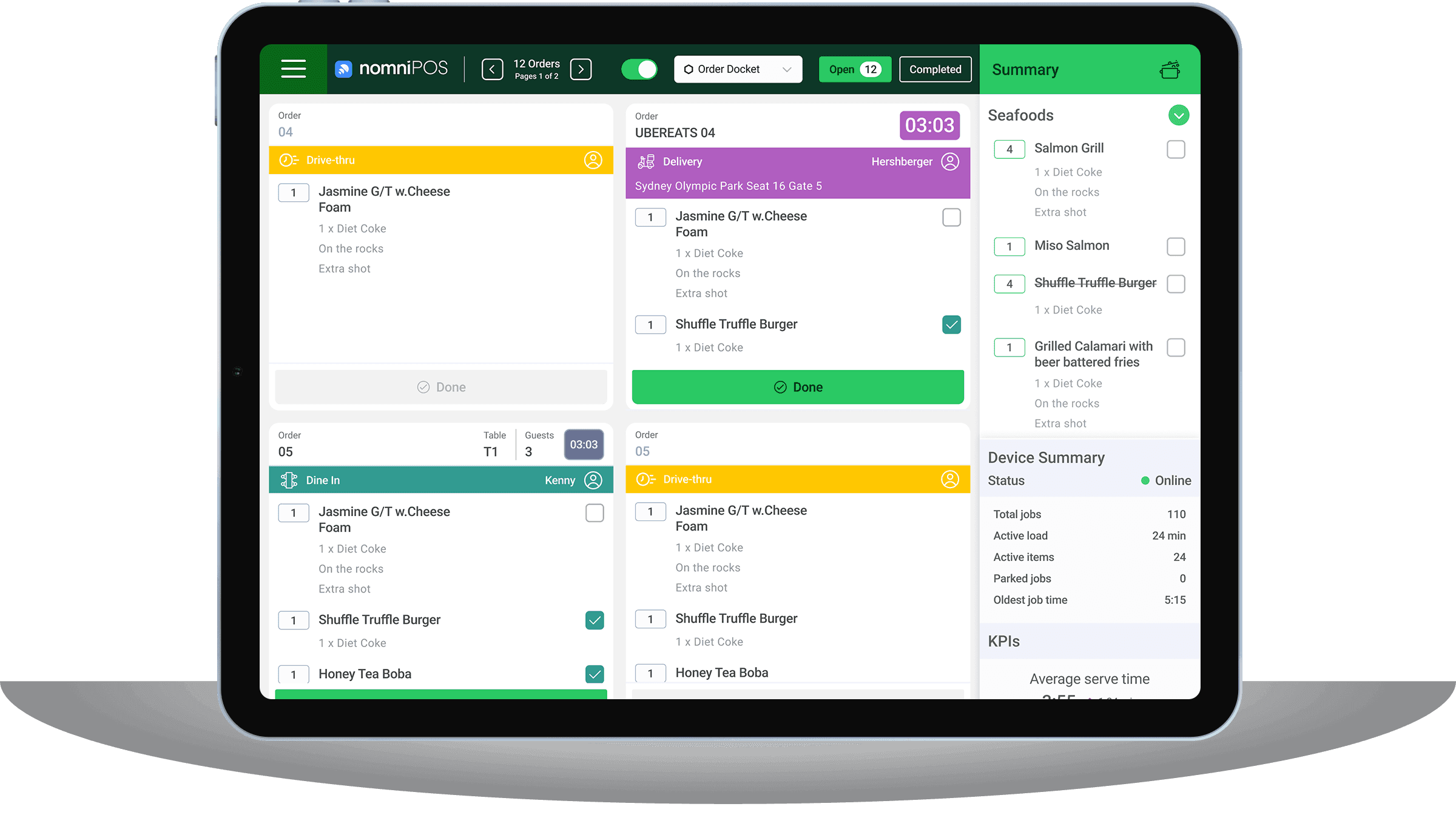 send orders with kitchen display system to have efficent restaurant operation