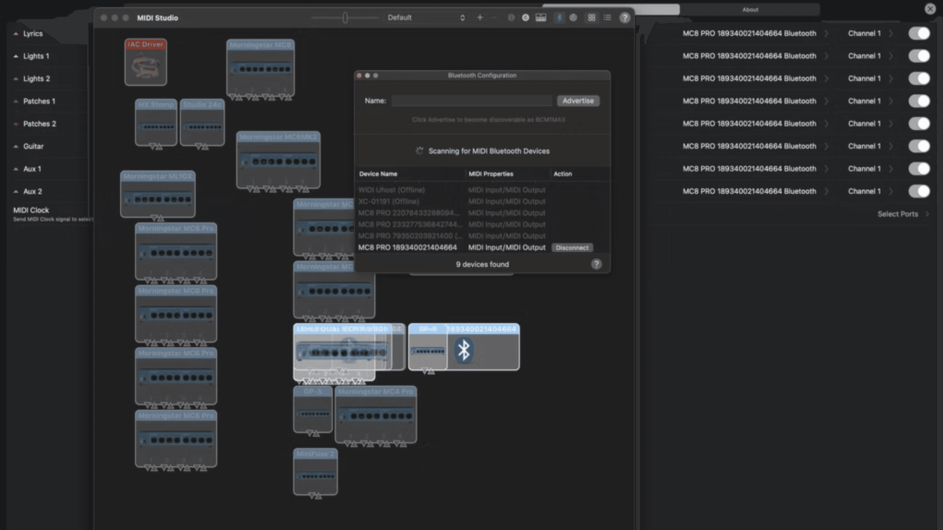 Bluetooth MIDI connection for Mac