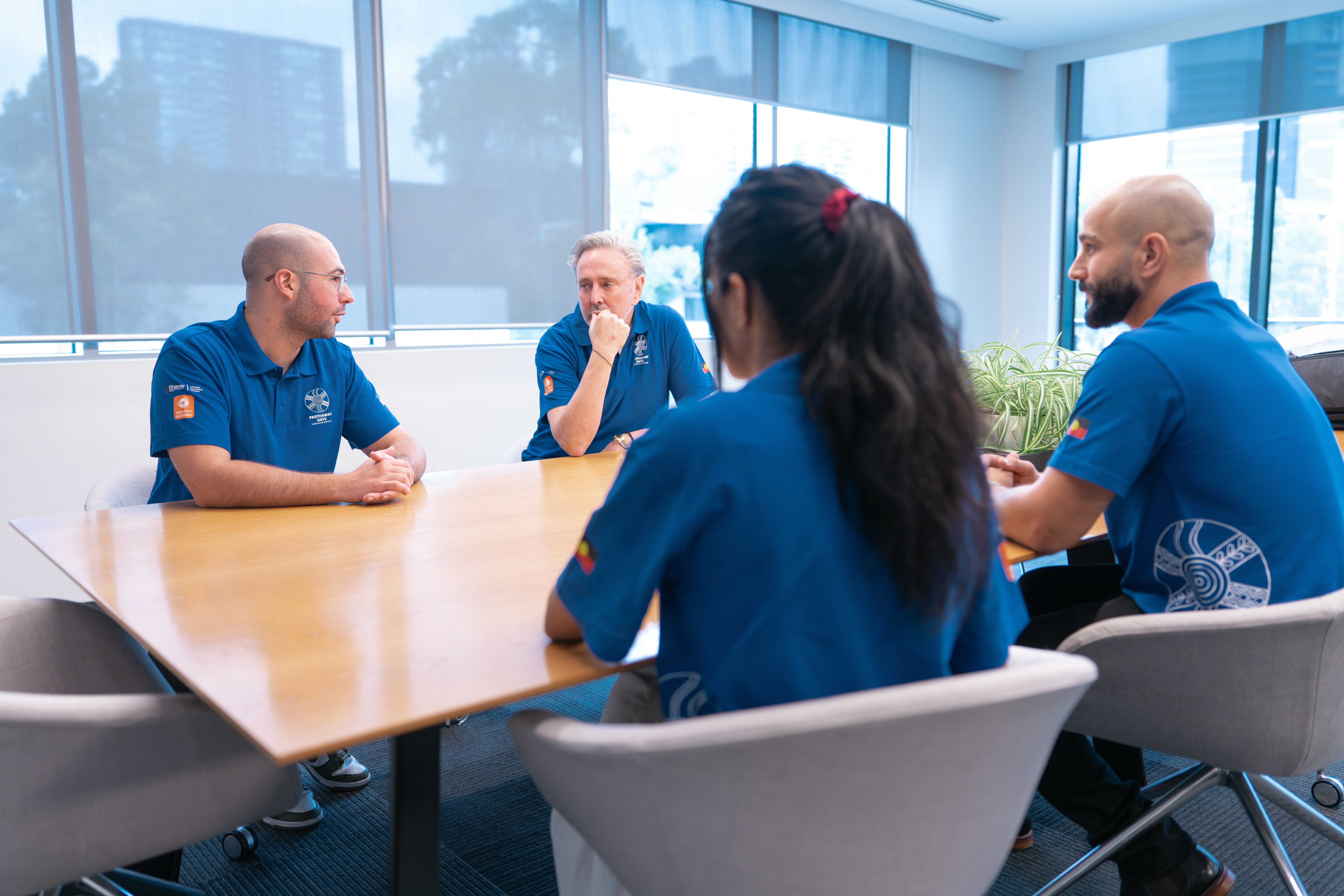 GAVS Group security member sitting at desk