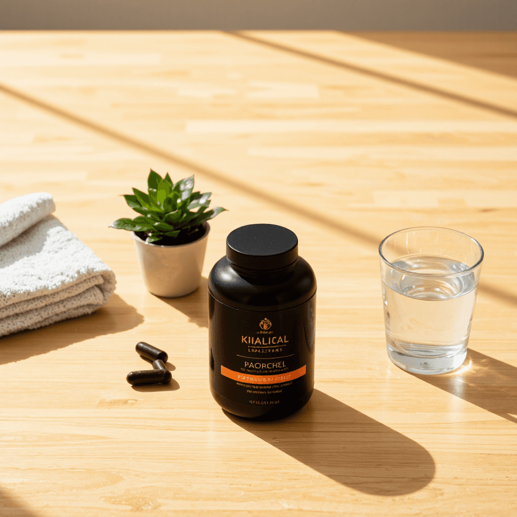 product photography of bottle of supplements