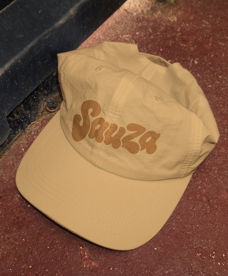 Sauza Pizzeria branded baseball cap featuring an embroidered custom wordmark.
