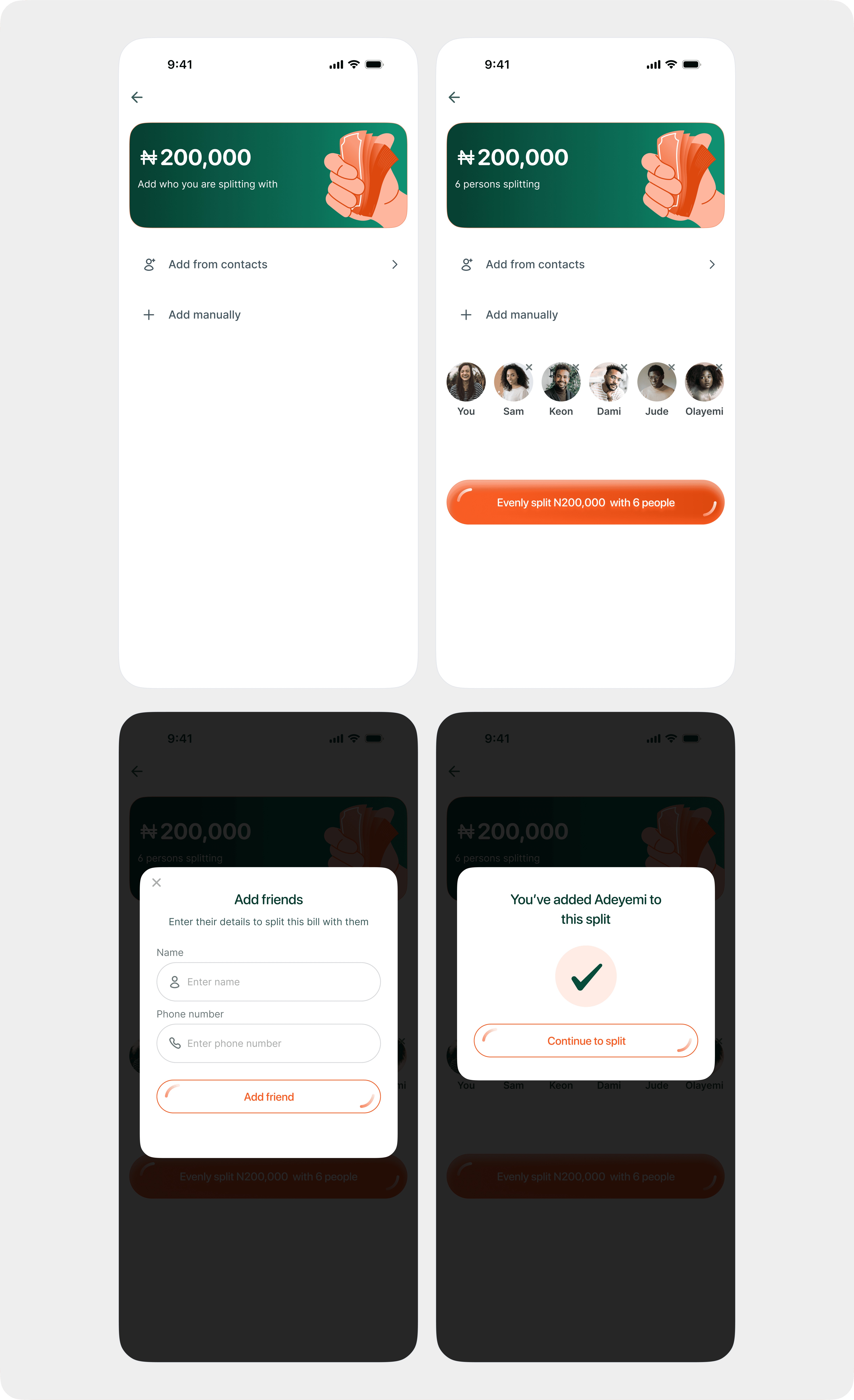 Splitit home screen