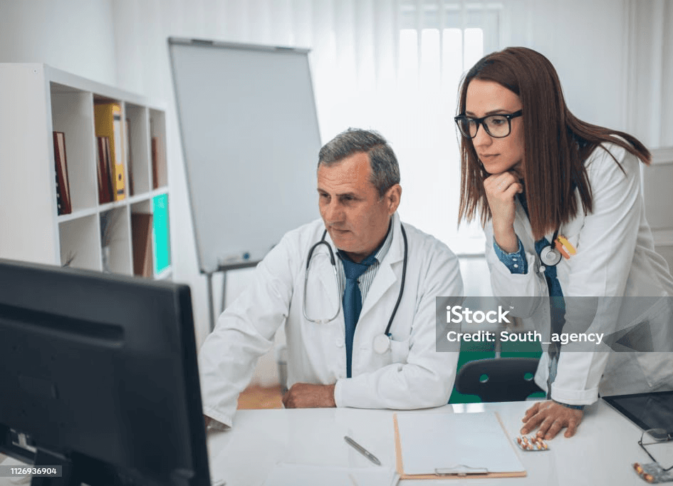 doctor reviewing a medical report