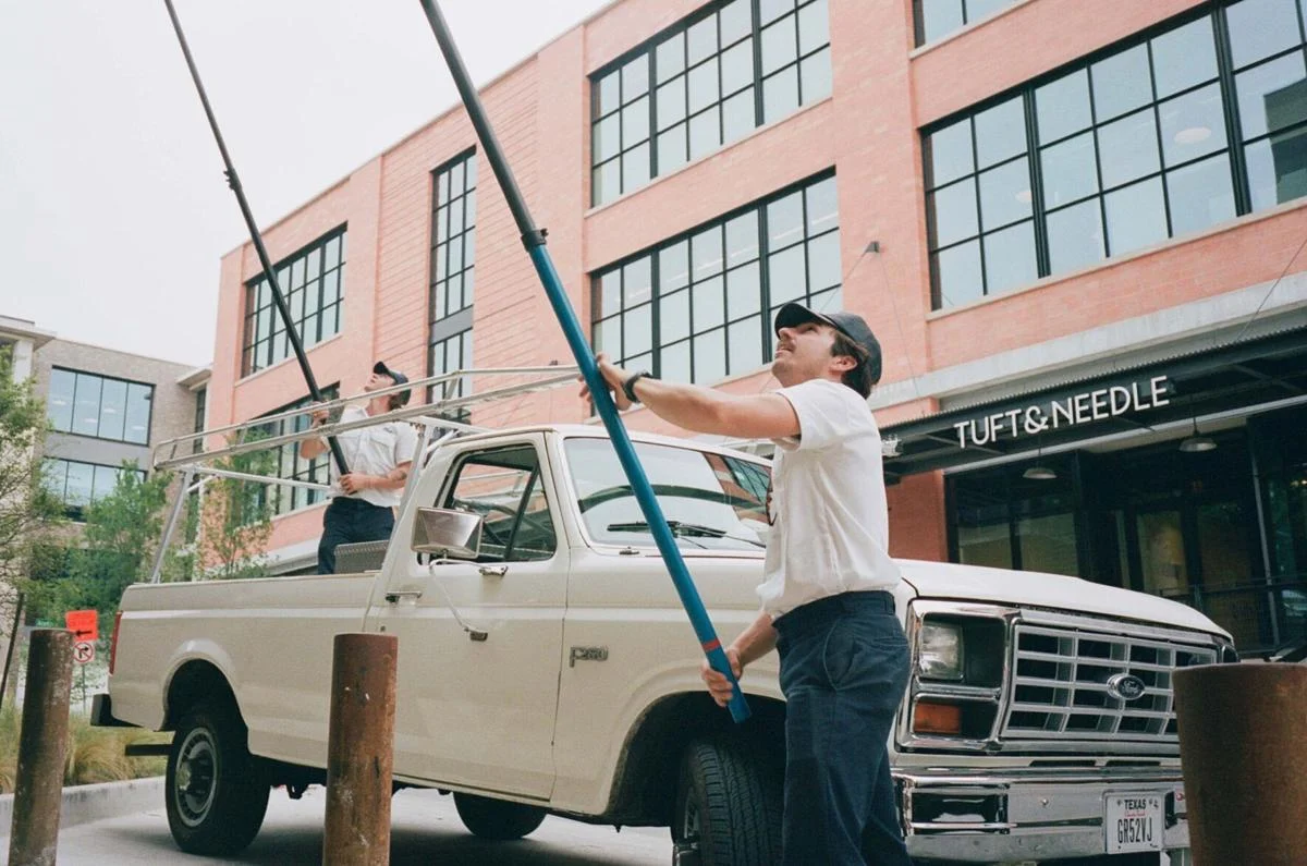 a picture of brandon downer , founder of pink window