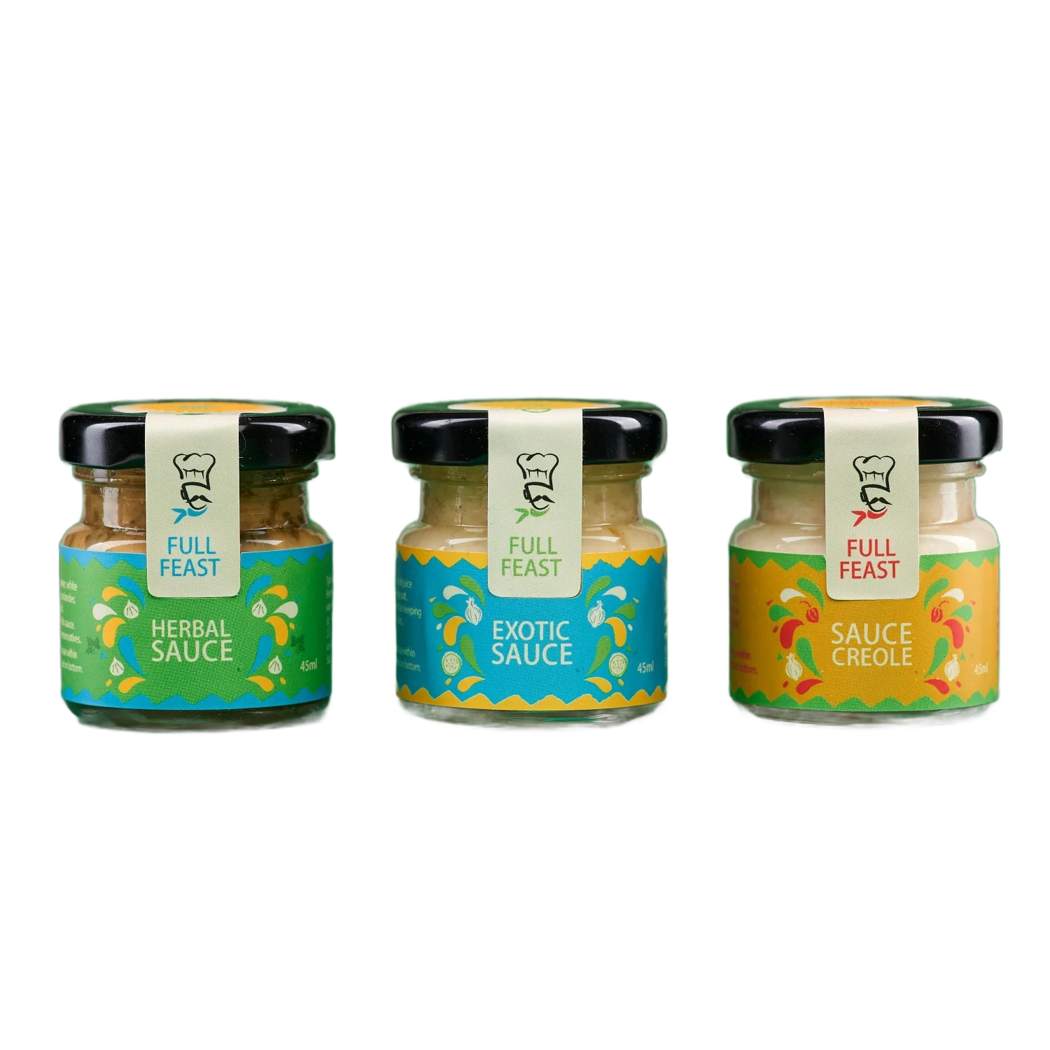 Full Feast Fruity and Herb Discovery Trio — mild Caribbean sauce gift set