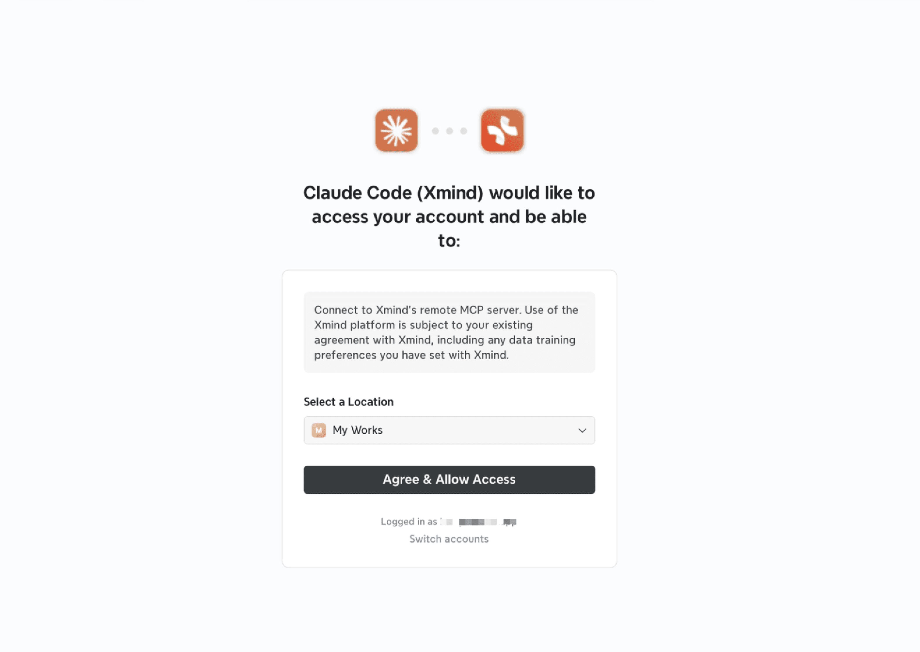 Claude Code authentication with the Xmind MCP Server URL https://app.xmind.com/mcp
