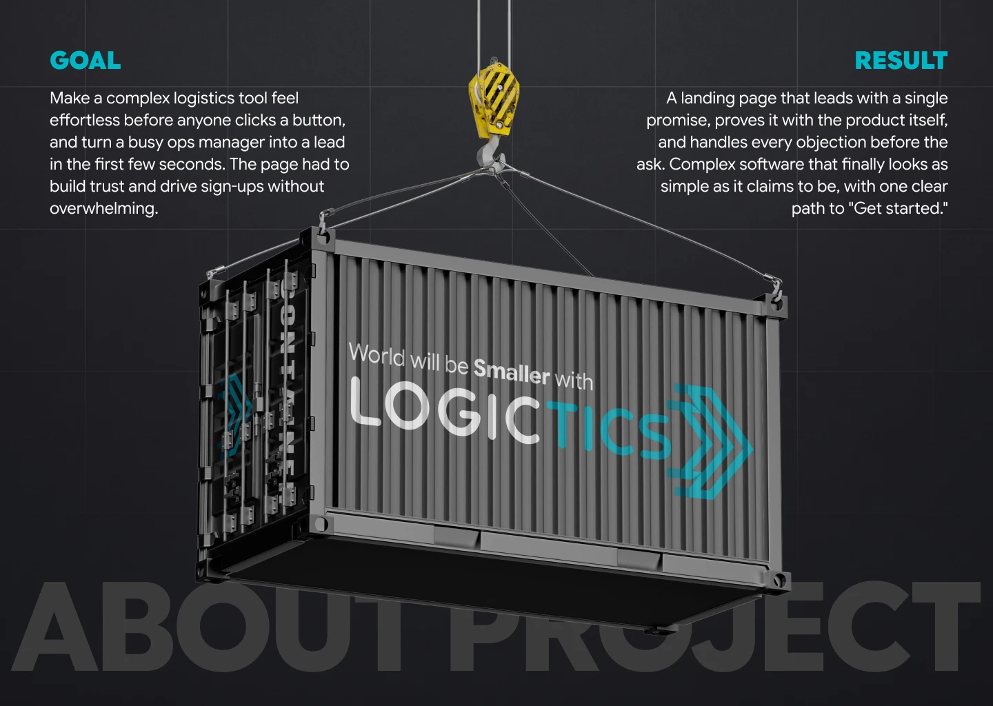 Logictics Landing Page Design