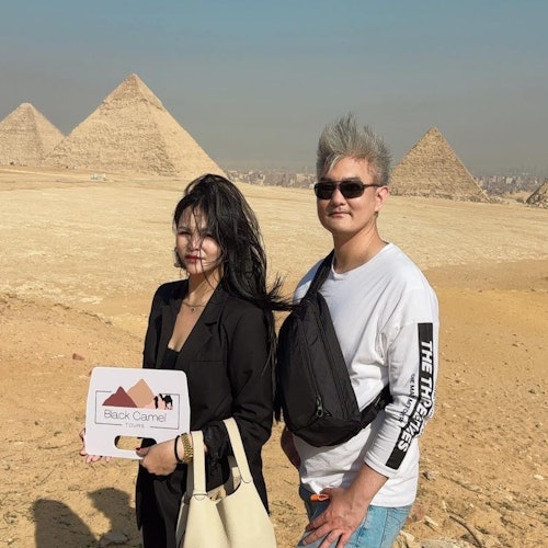 Our guest is enjoying our guided tour.