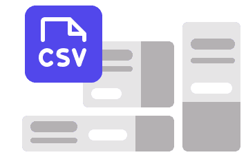 CSV file with multiple banner sizes, illustrating content variant creation across an entire banner set.