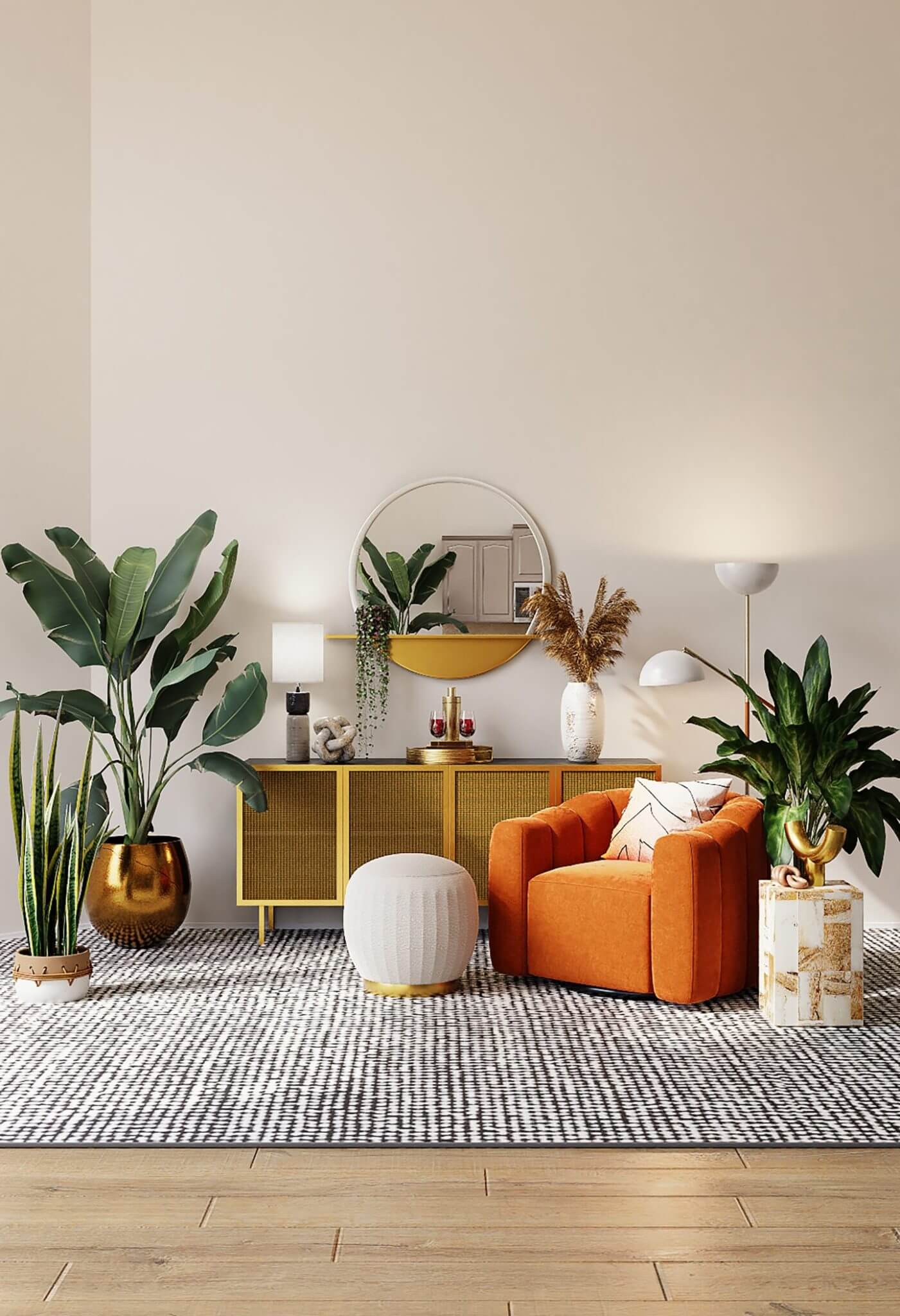 Salon moderne et coloré illustrant un projet de design d’intérieur signé CDdeco