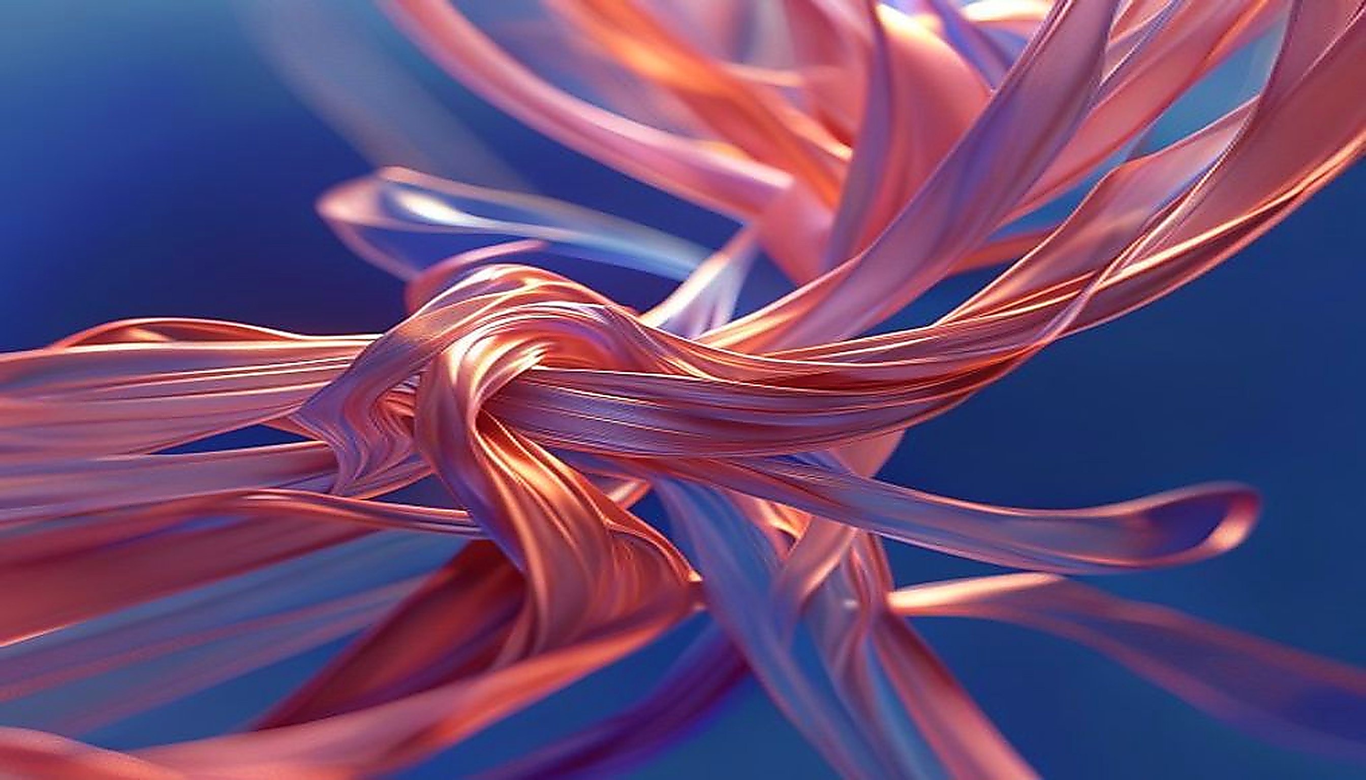 Tangled geometric threads converging into one luminous cord, visualising how design-driven growth transforms scattered decisions into compounding strategy.