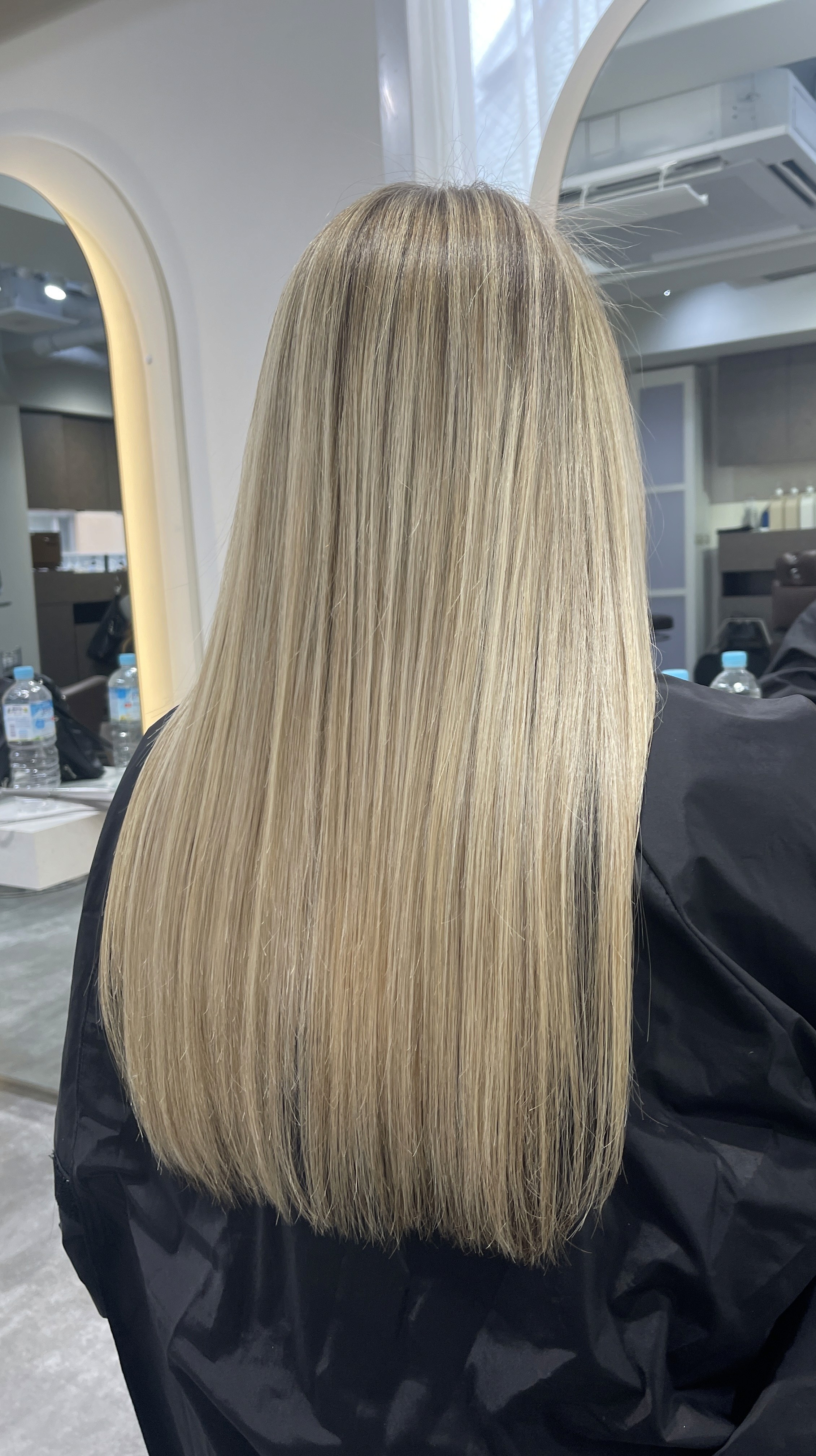 Hair after keratin smoothing treatment in Okinawa