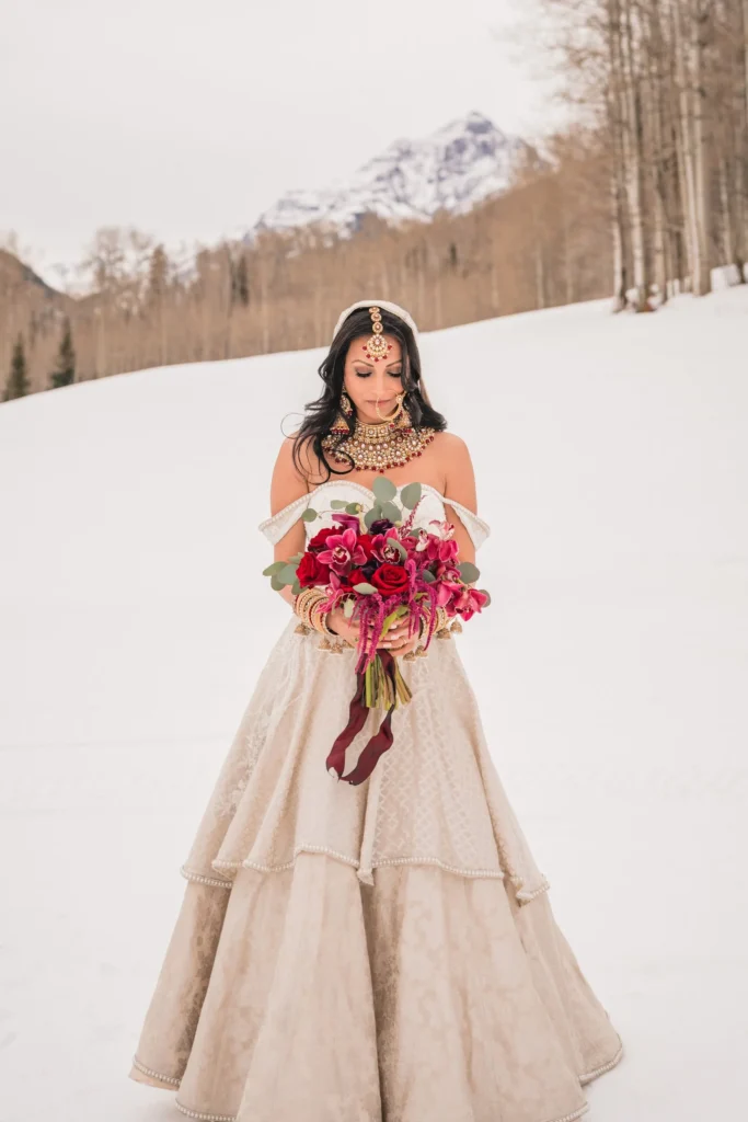 Aspen winter elopement mountain portraits