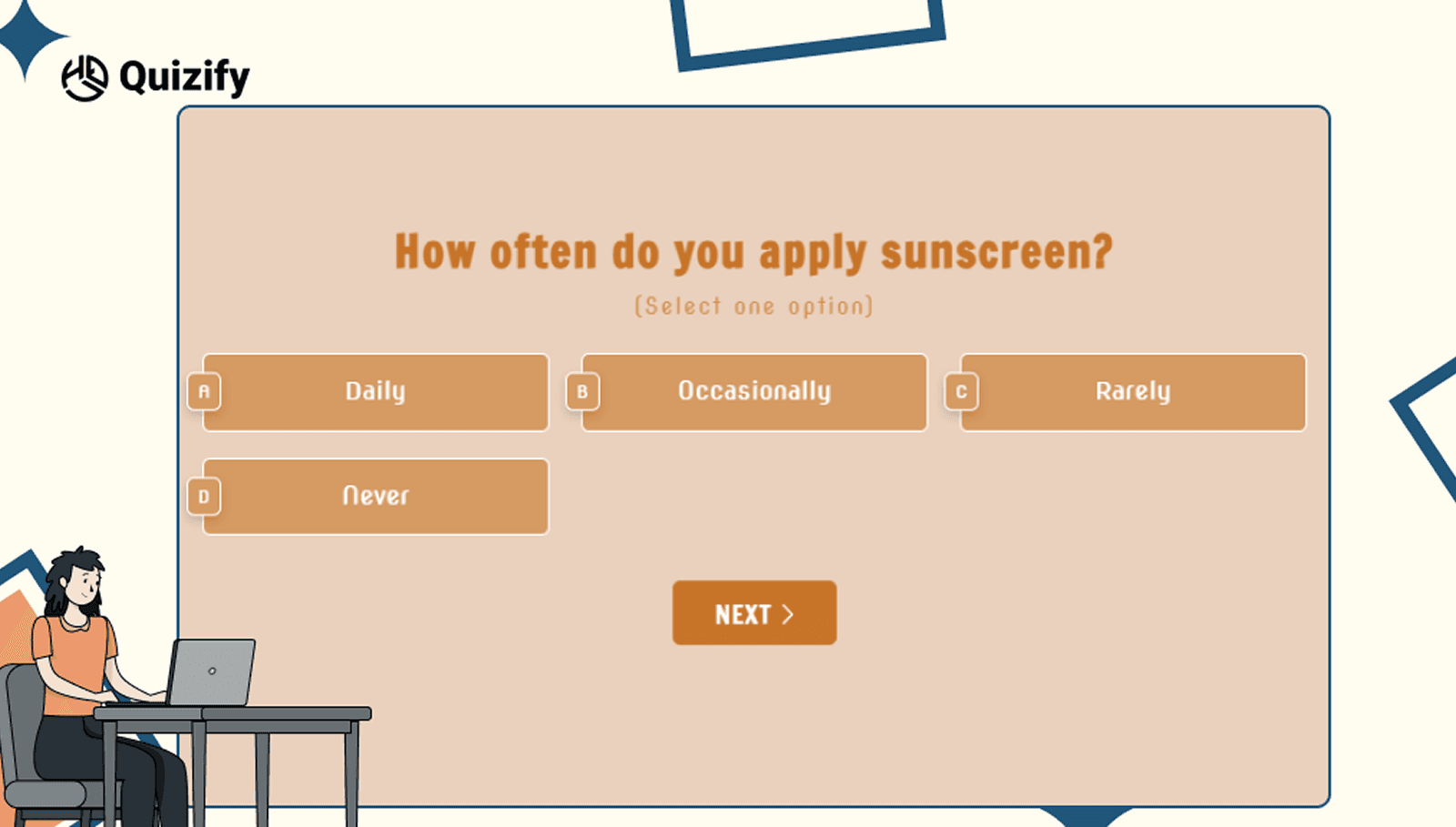 Outcome-Based Quizzes for Quizify