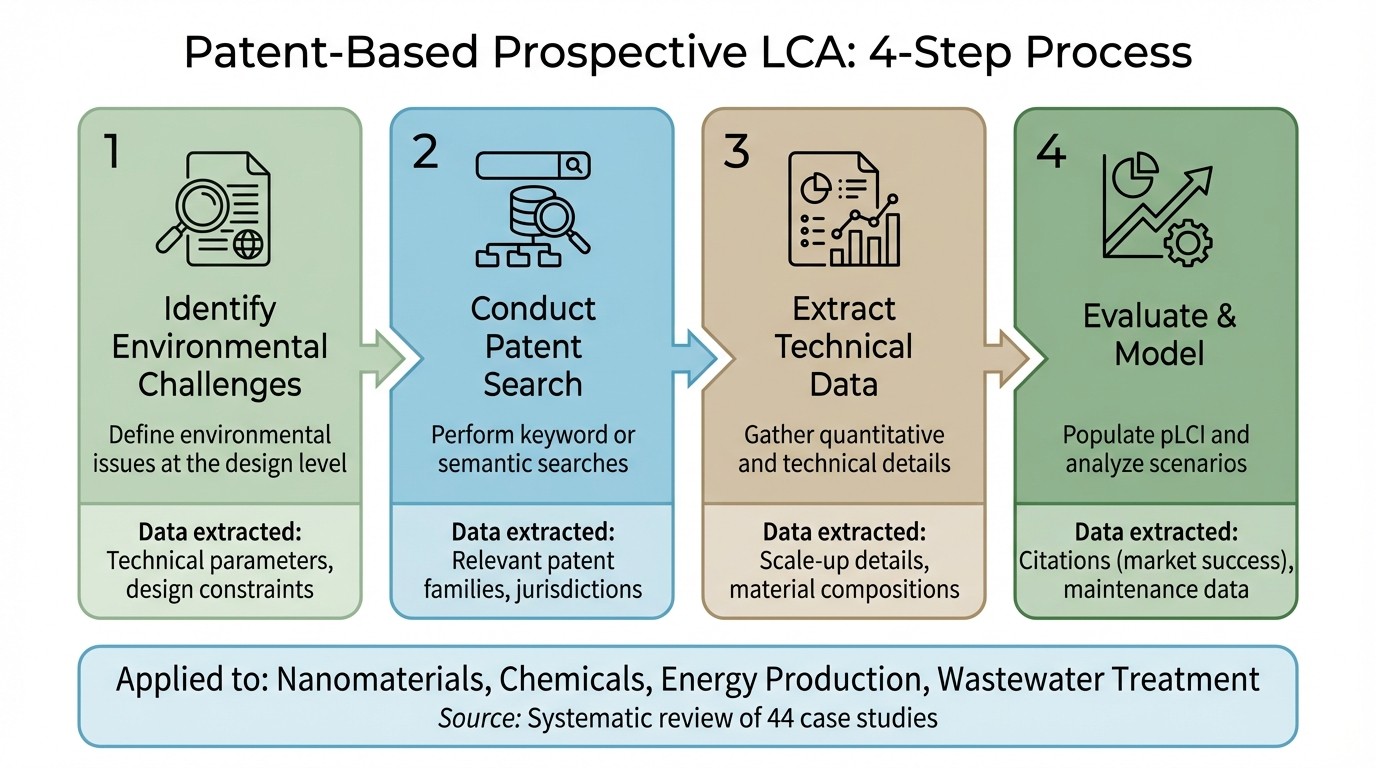 4-Step Patent-Based Prospective LCA Process for Sustainable Technology Assessment