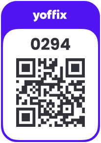 Yoffix QR code - purple