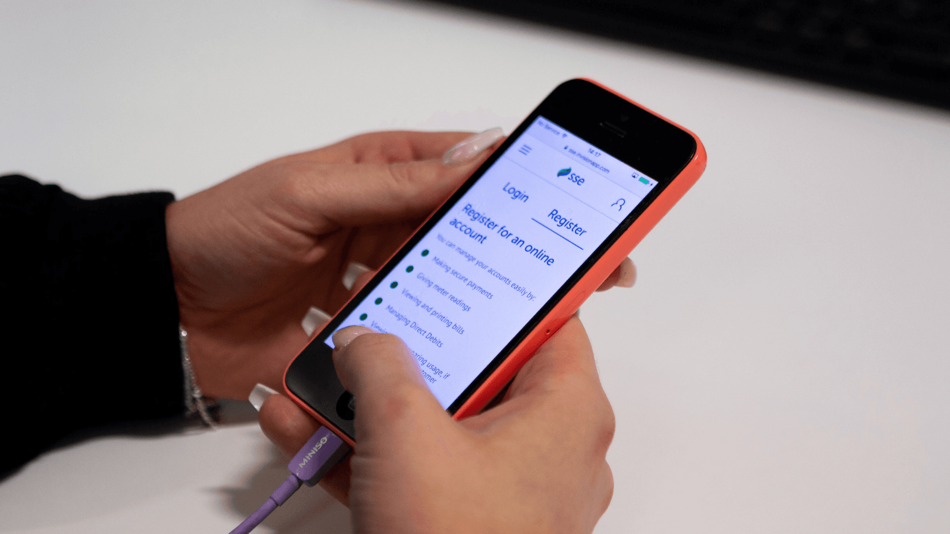 SSE website being used on mobile