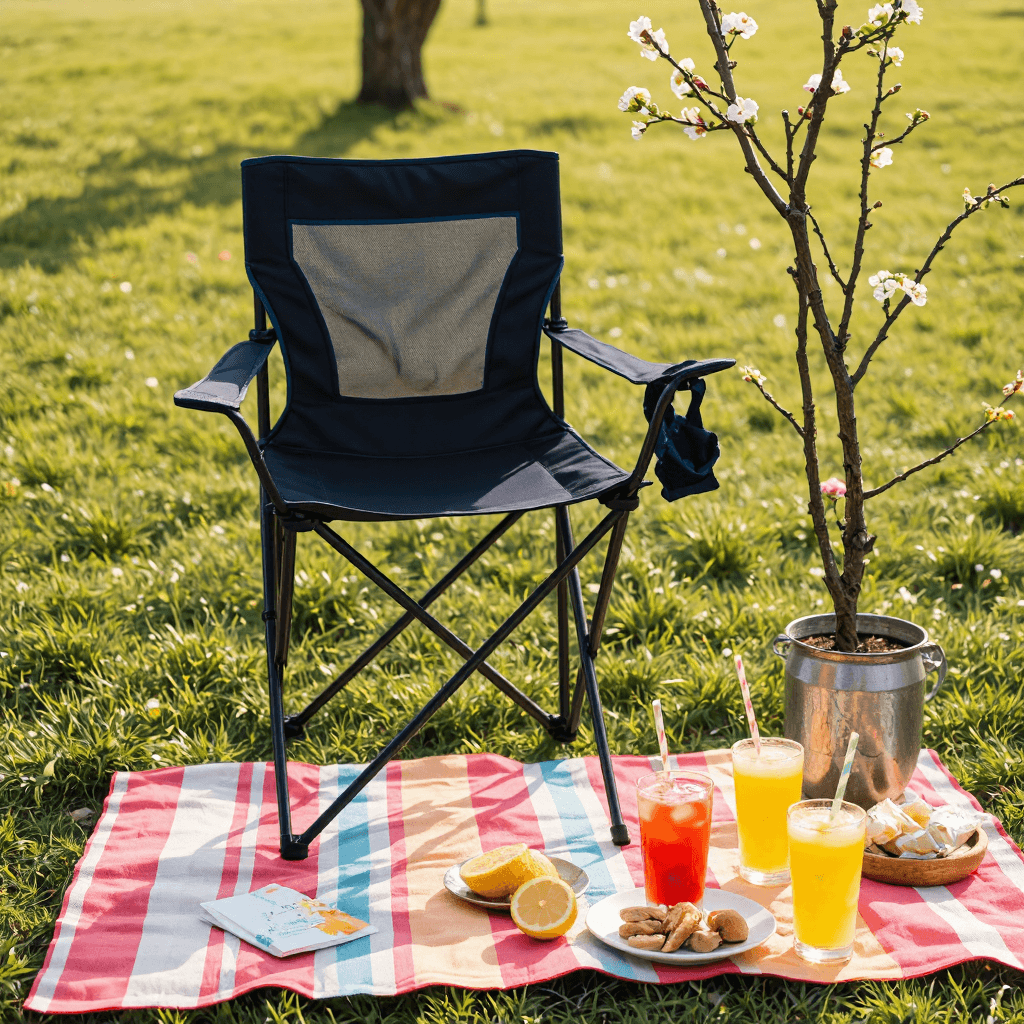 product photography of portable folding chair