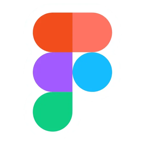 Colorful Figma icon, representing collaborative interface design. By a branding expert.