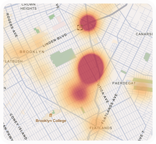 Heatmap of survey results