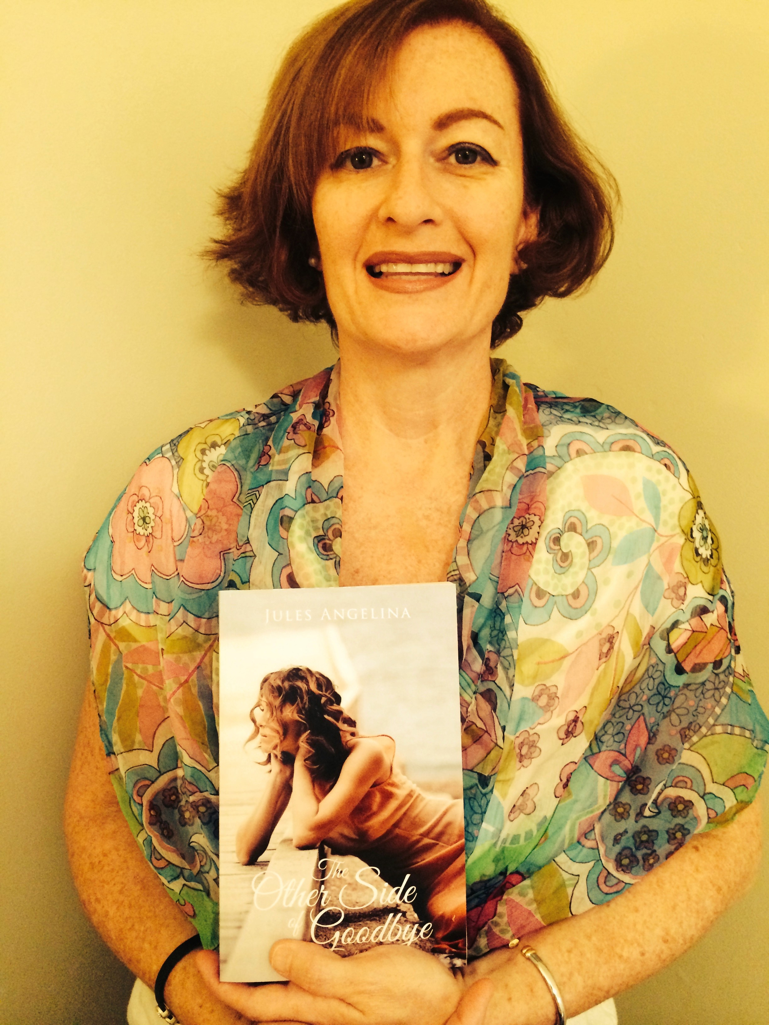 author with her book