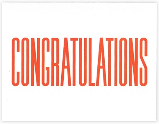 The text Congratulations written in a styled font.