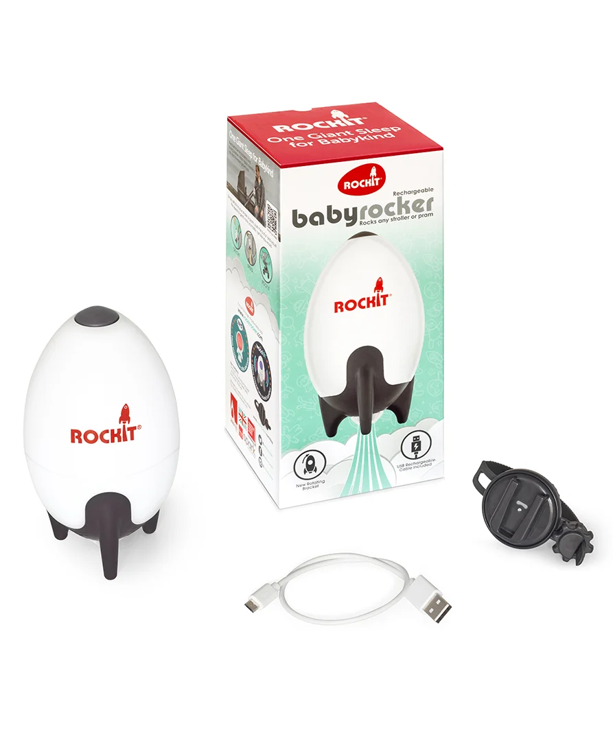 Rockit product, packaging and accessories arranged as a commercial product set.