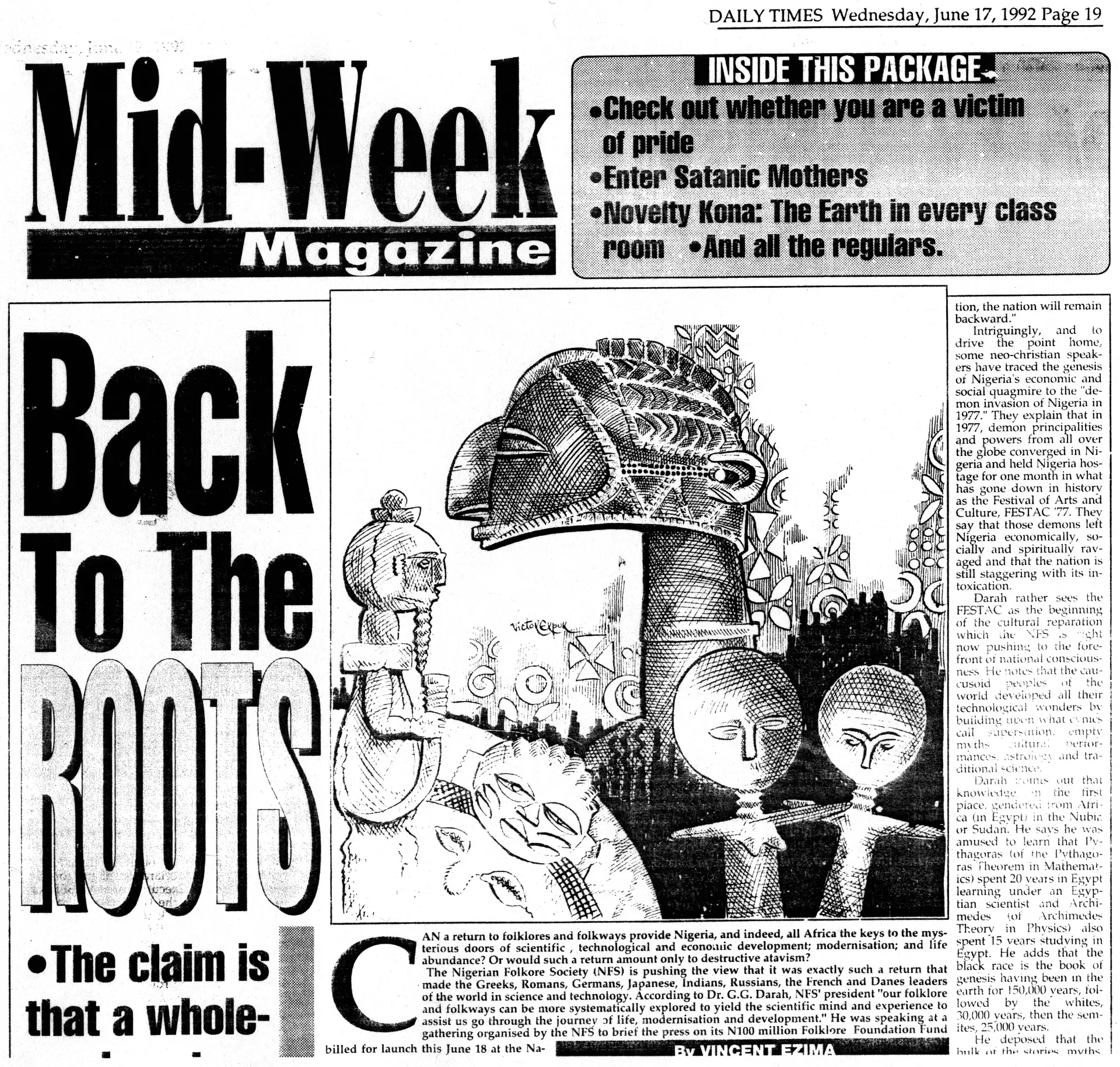 Victor Ekpuk Illustrations Daily Times newspapaer