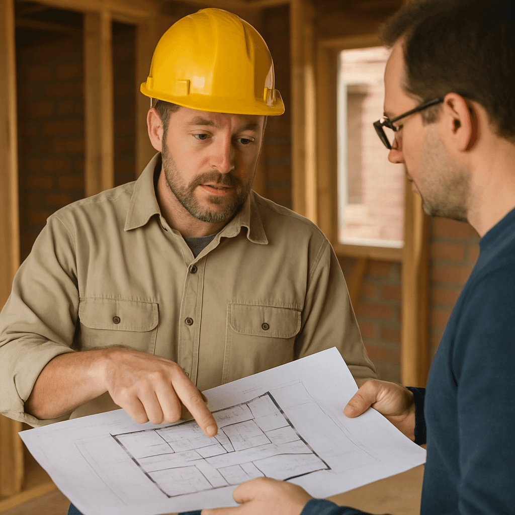 Local Contractor Discussing Plans