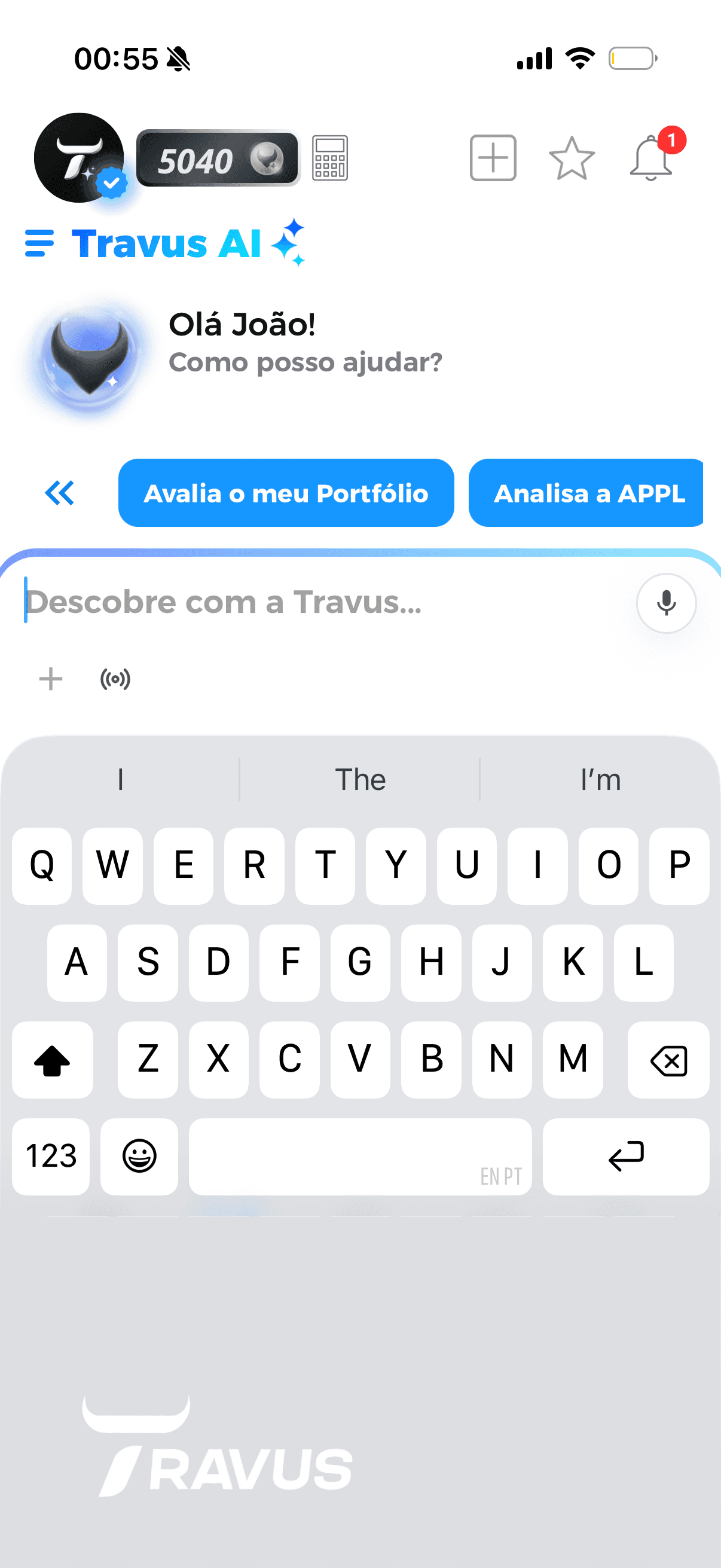 TRAVUS AI que faz qualquer pergunta e ele responde sobre todos os investimentos - porfolio tracker