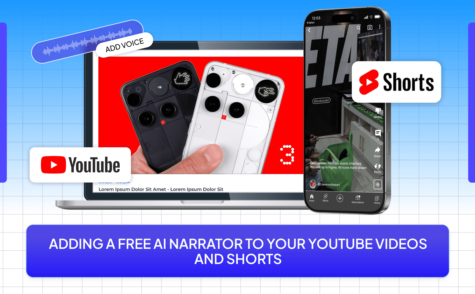 Adding a free AI narrator to your Youtube videos and shorts