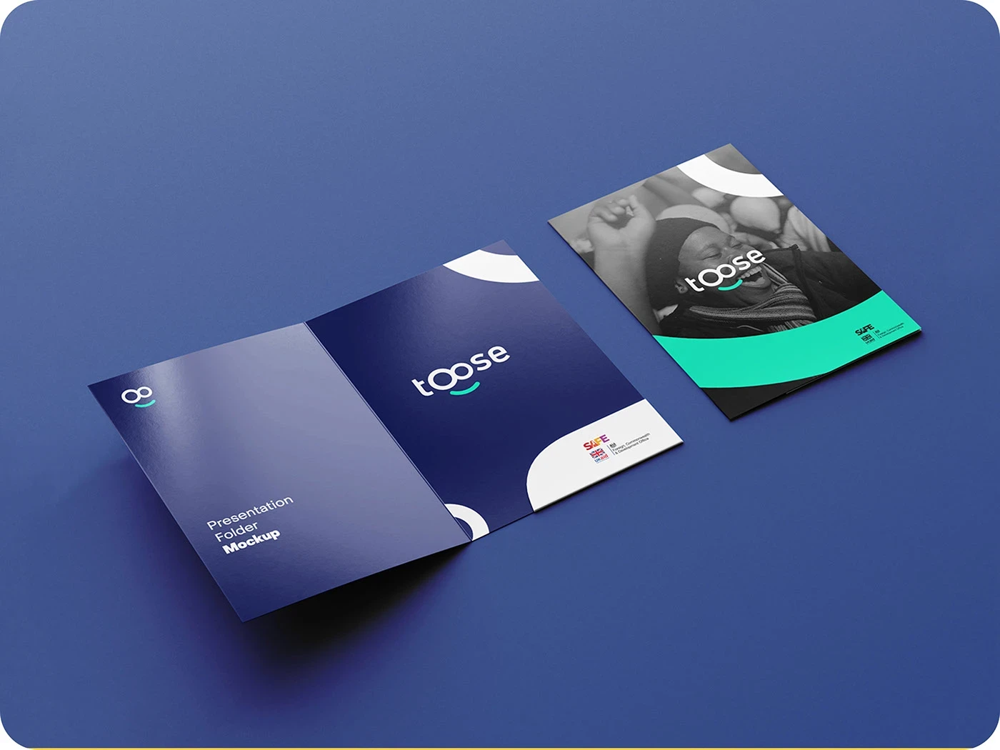 Stationery mockups of the Toose brand