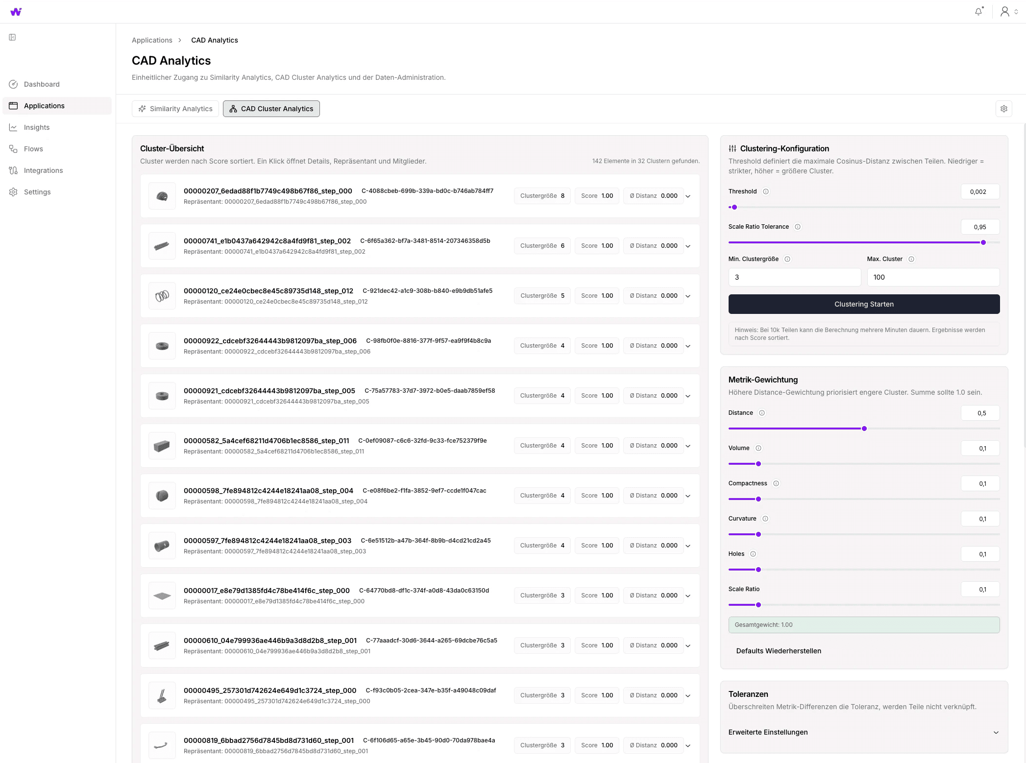 wailand CAD Cluster Search
