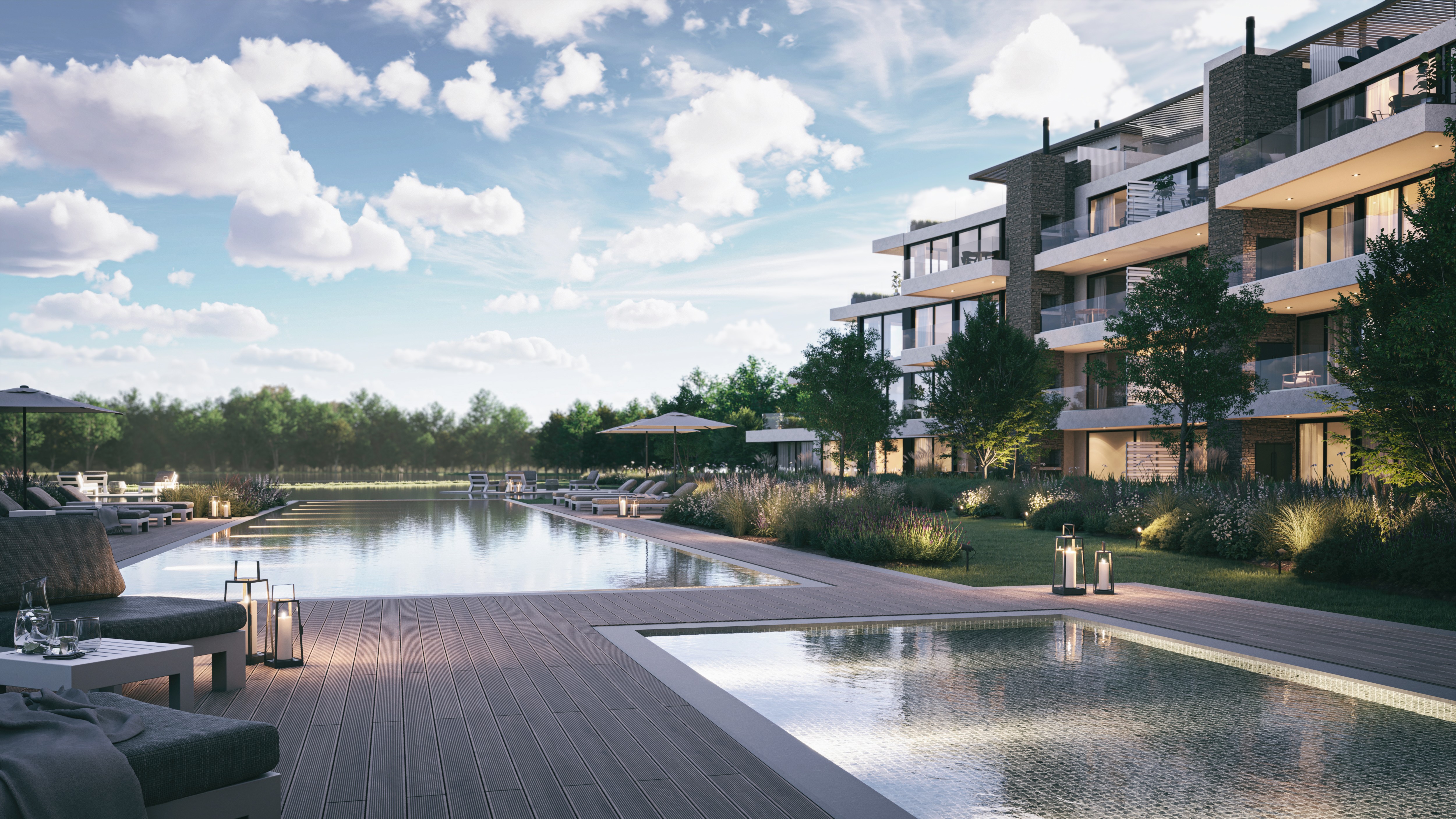 low angle photography of condominium