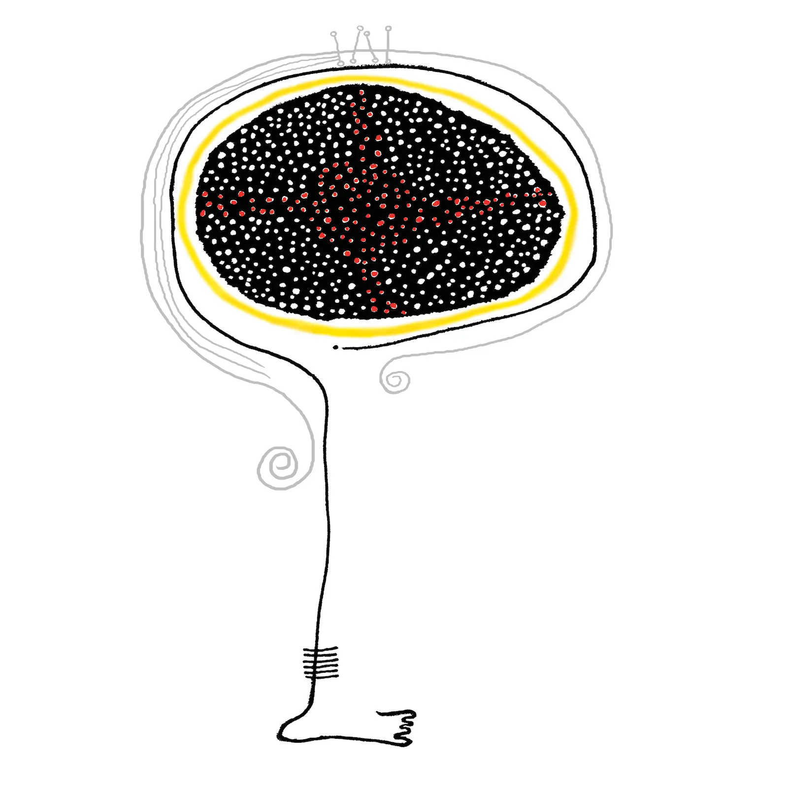 Uyai Iban
(2005). Pastel, acrylic ink
on archival pigment print.
42 in. × 48 in.