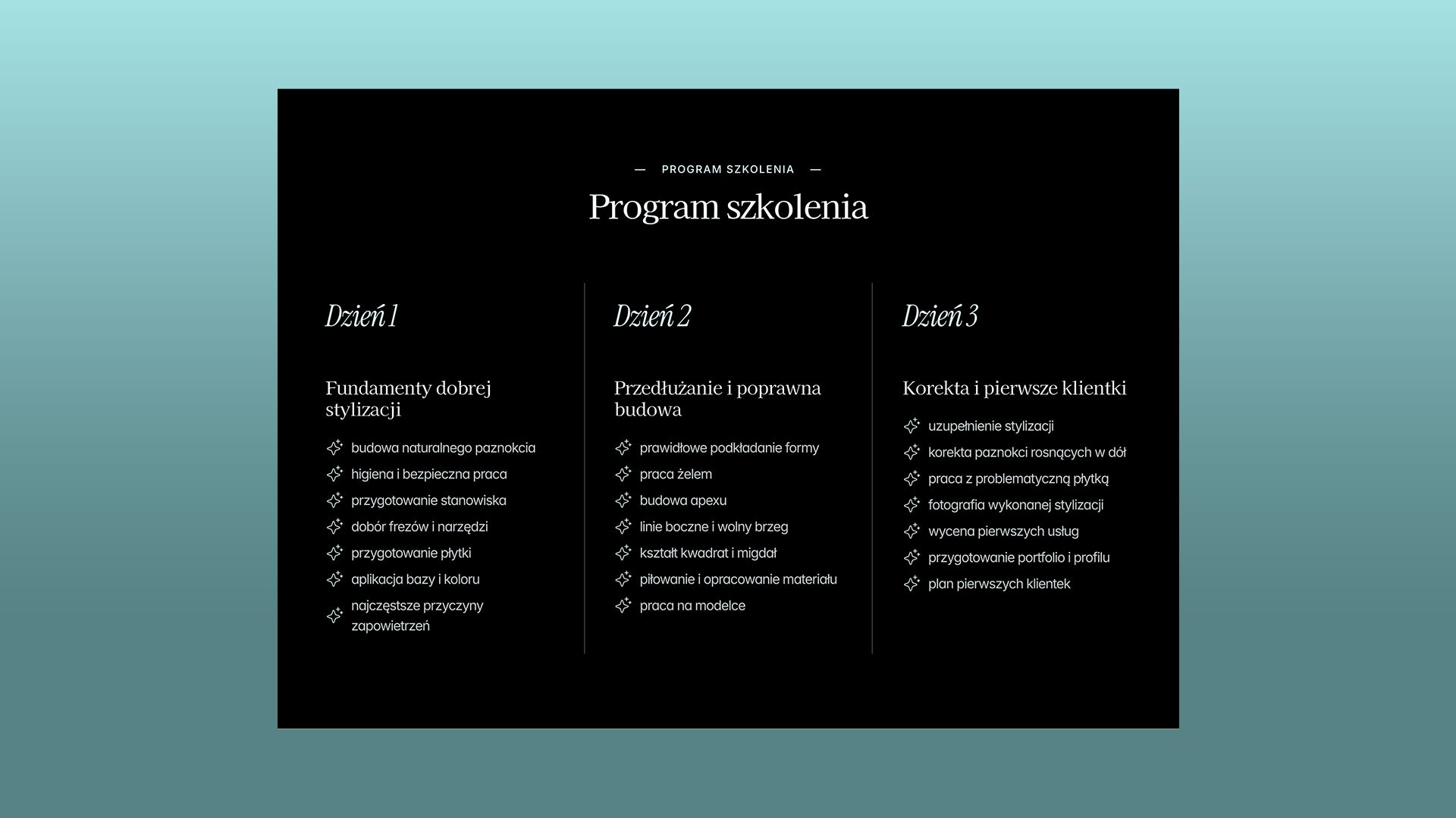 program szkolenia strona internetowa