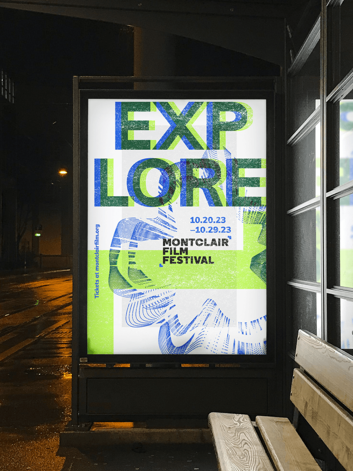 Montclair Film Festival poster mockup for the Explore theme