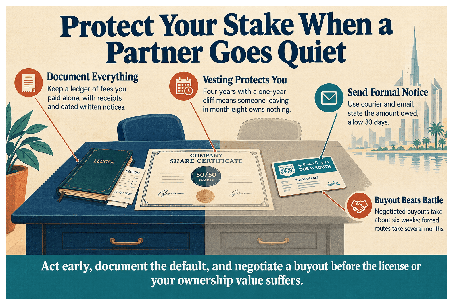 Infographic: How to Protect Your Stake If a Partner Stops Contributing