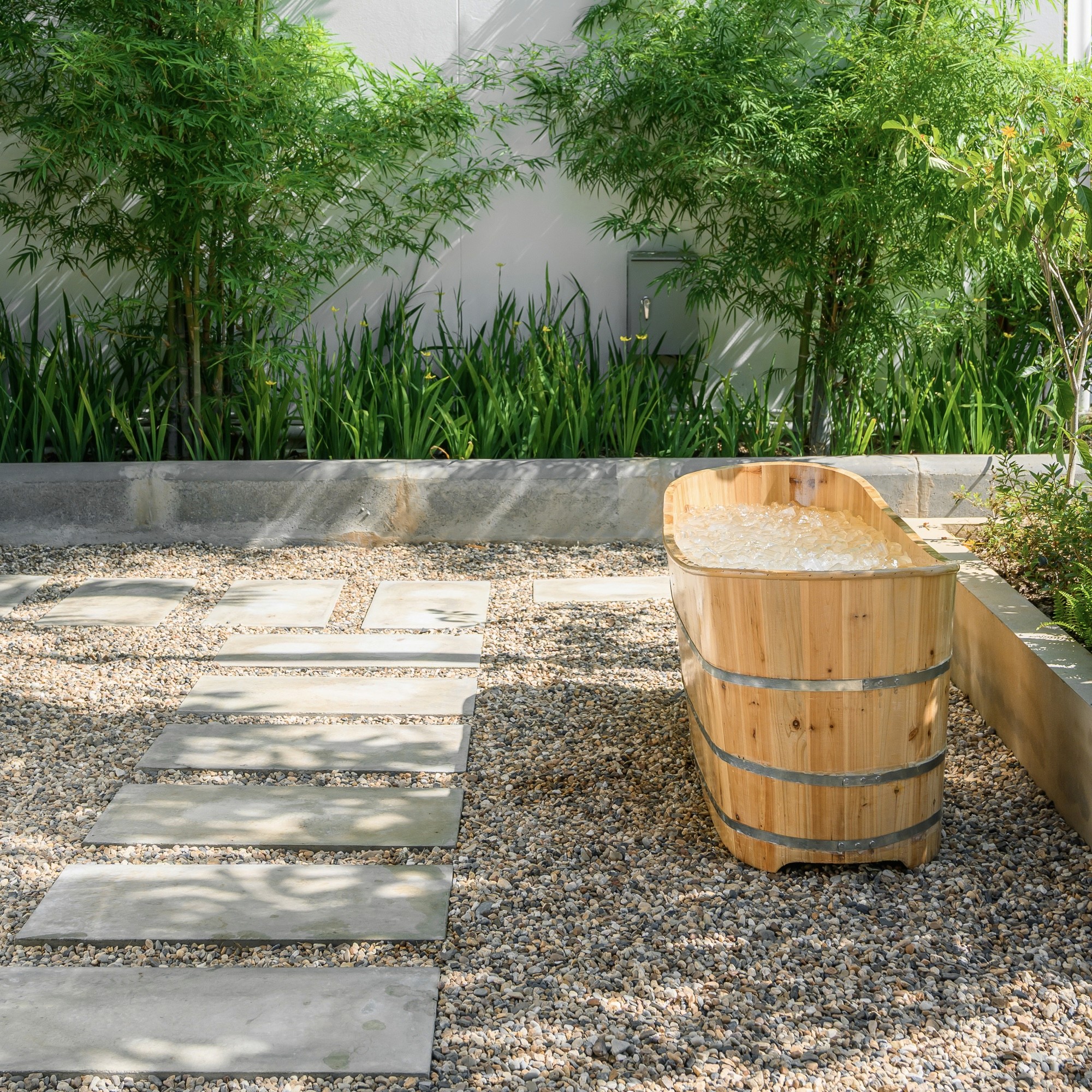 Ice Bath in the garden at Chiang Mai