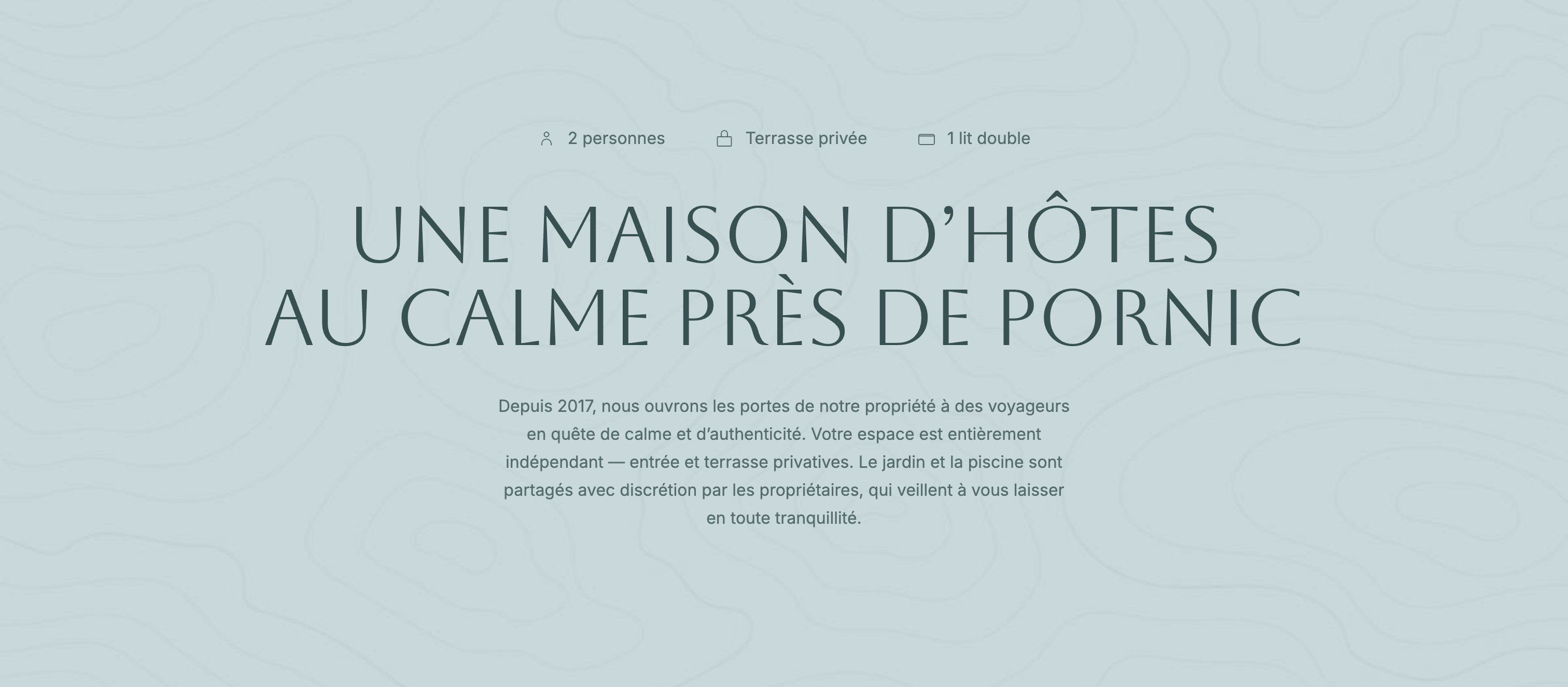 exemple d'une section du site du clos de la Hourserie