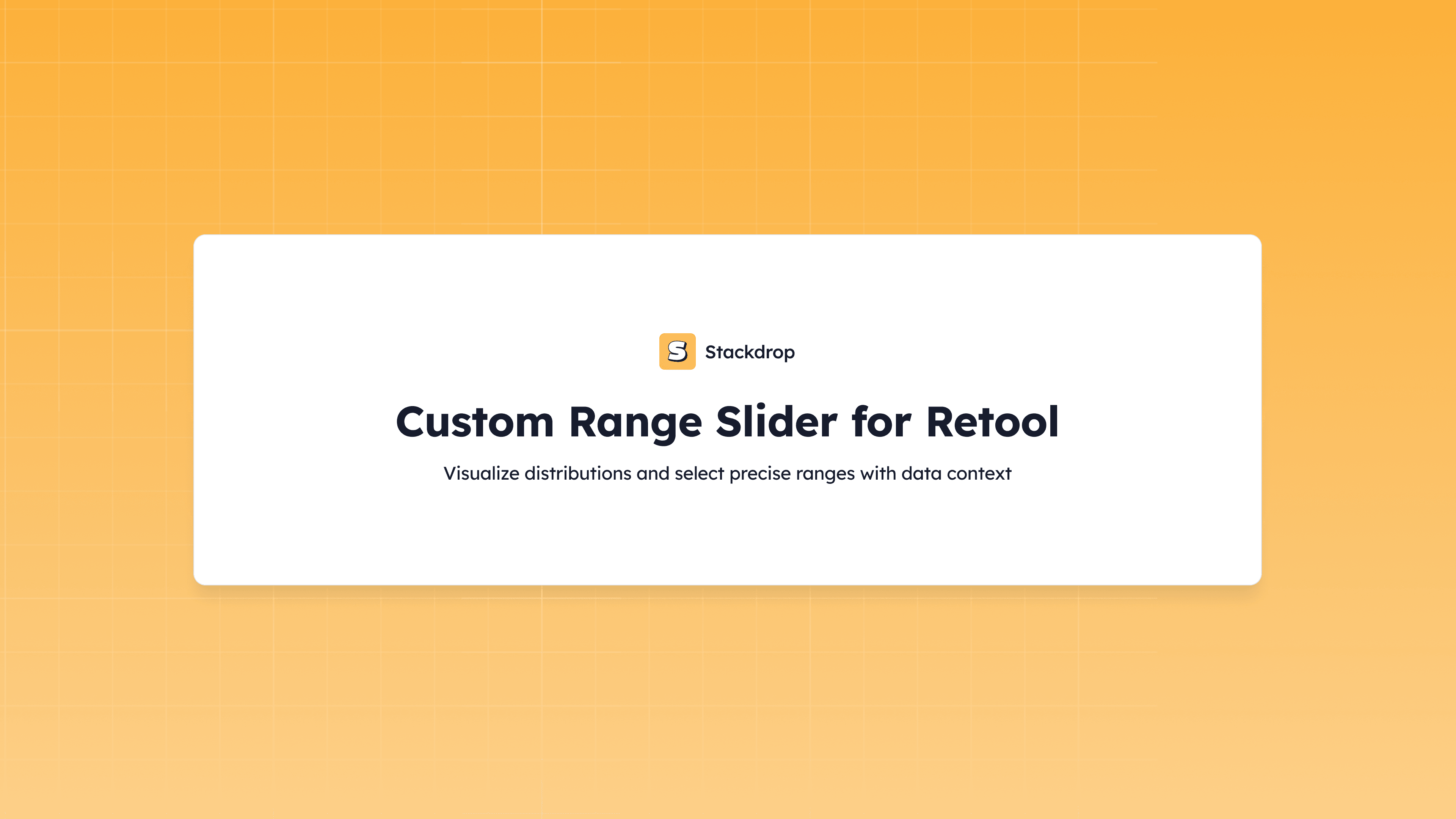 Screenshot of a Stackdrop blog cover titled “Editor.js for Retool” with subtitle “A native block-style editor that outputs clean, structured JSON” on an orange gradient background.