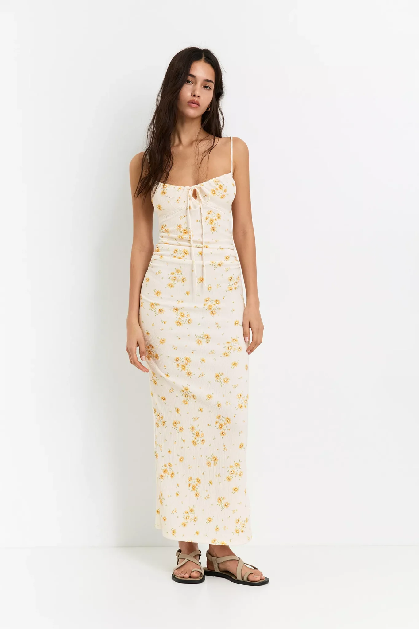 Pleated georgette skirt