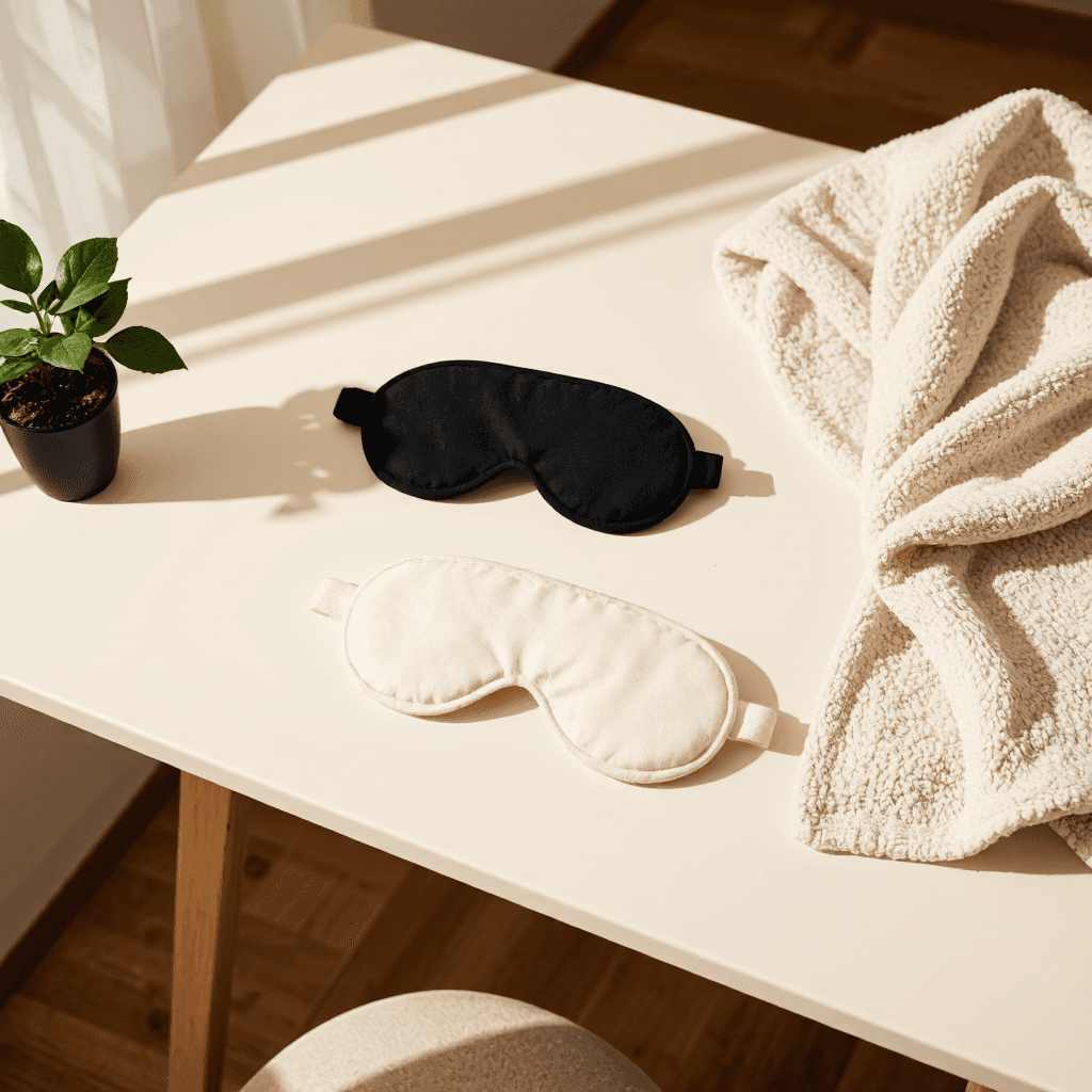 product photography of sleep masks