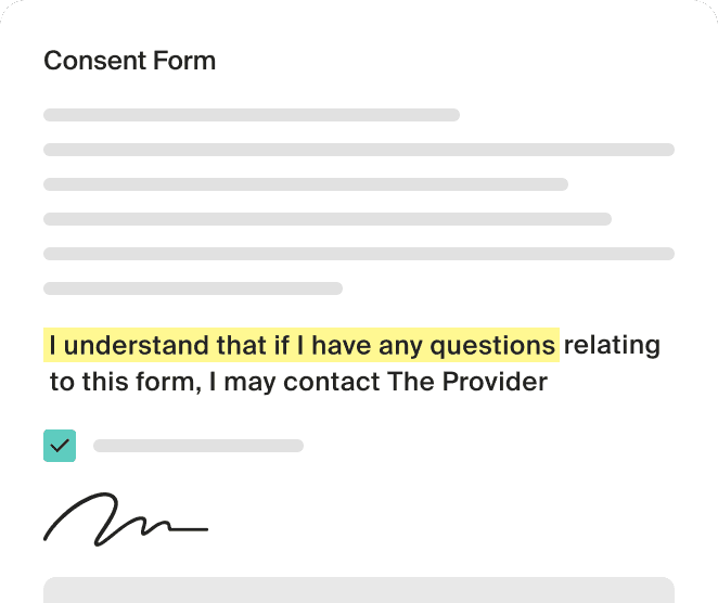 a product illustration of the doxy.me teleconsent feature.