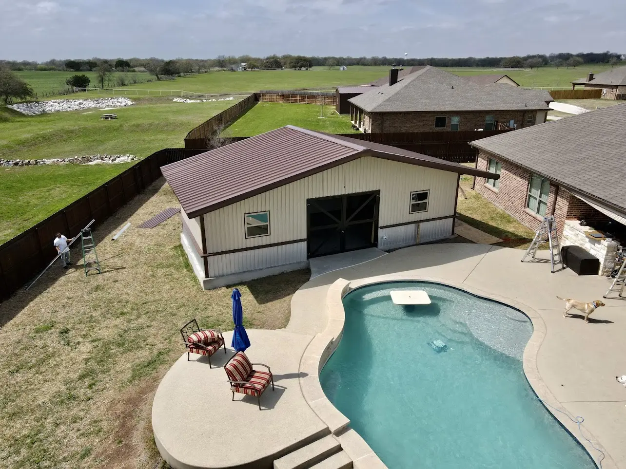 Custom Pool House Shop Salado, TX Perks Metal Works