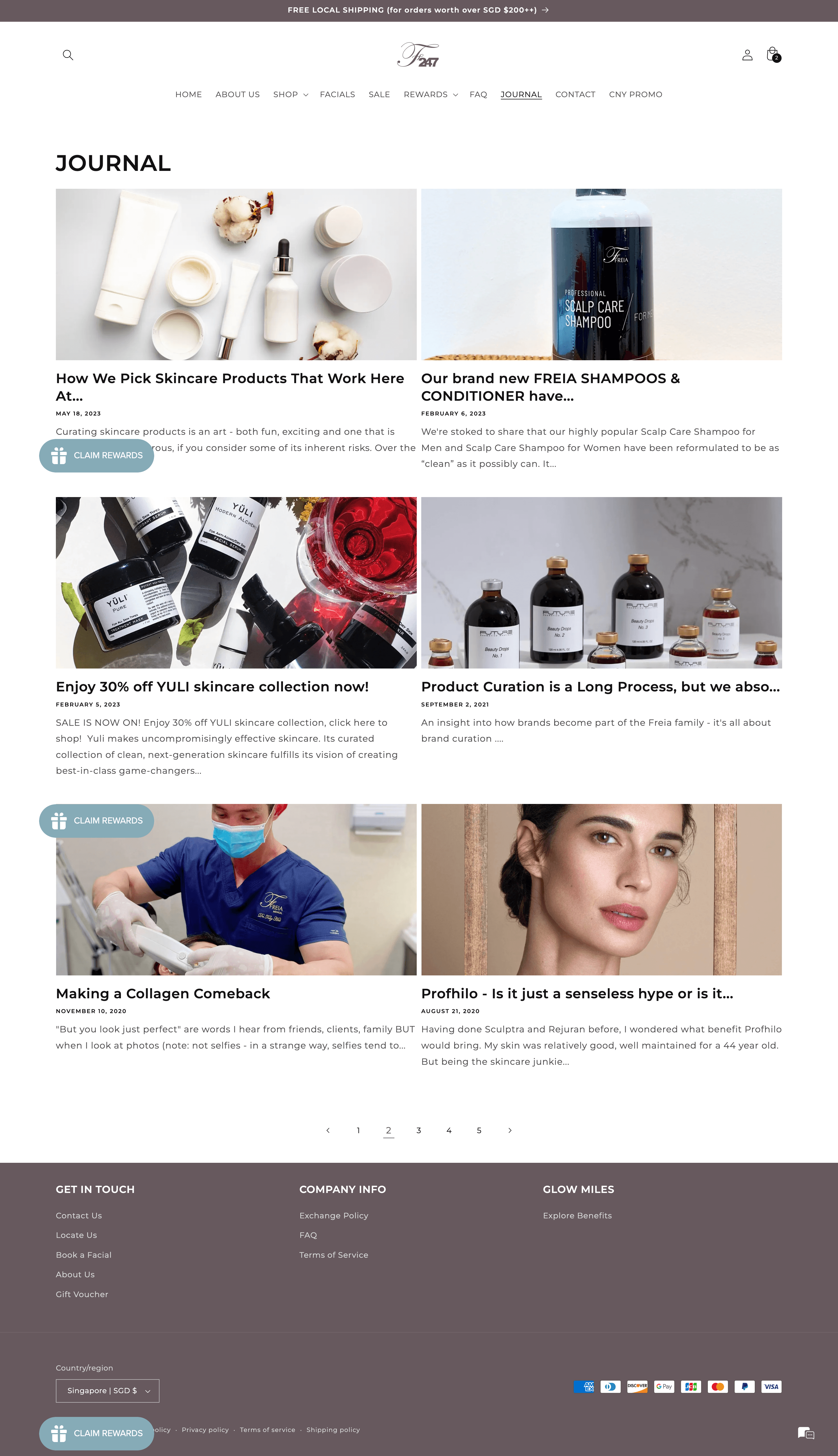 A screenshot from a website's blog collections.