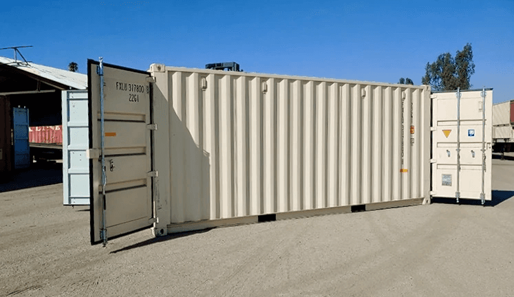 20-foot new container with corner castings and dual entry points